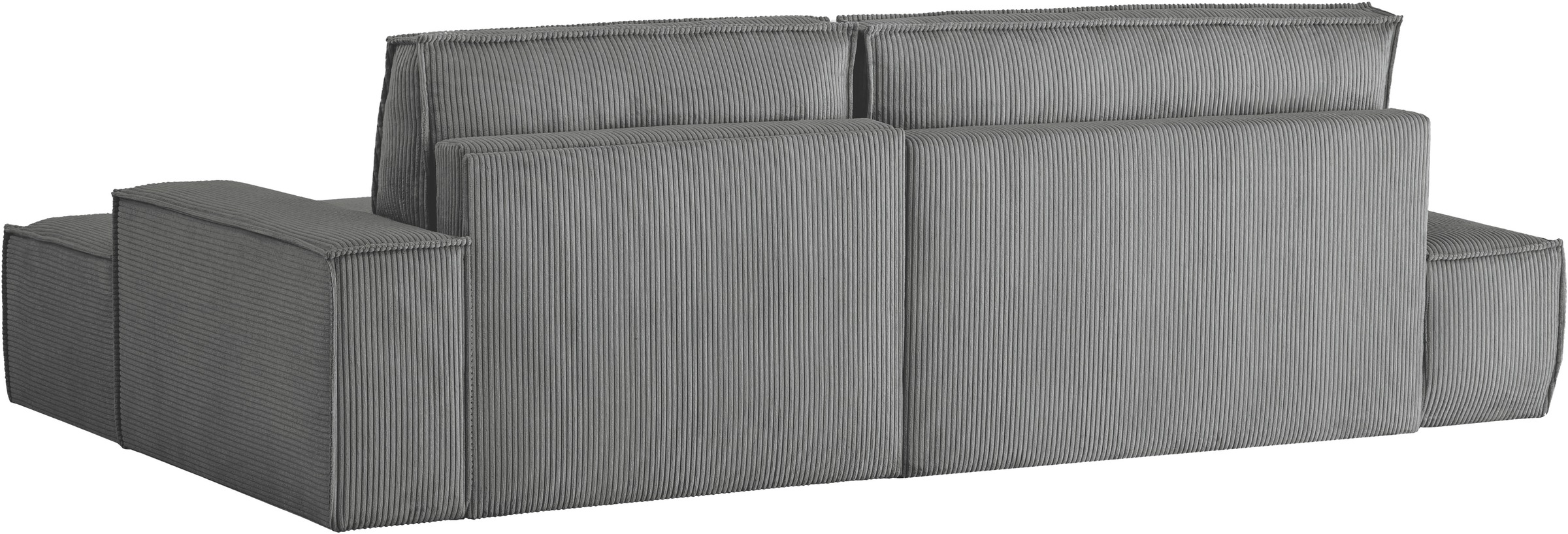 Home affaire Ecksofa »SHERWOOD,  Schlafsofa in L-Form offen (275cm), Cord, Leinenoptik« Schlaffunktion und Bettkasten, Kedernaht, hoher Sitz- & Liegekomfort,