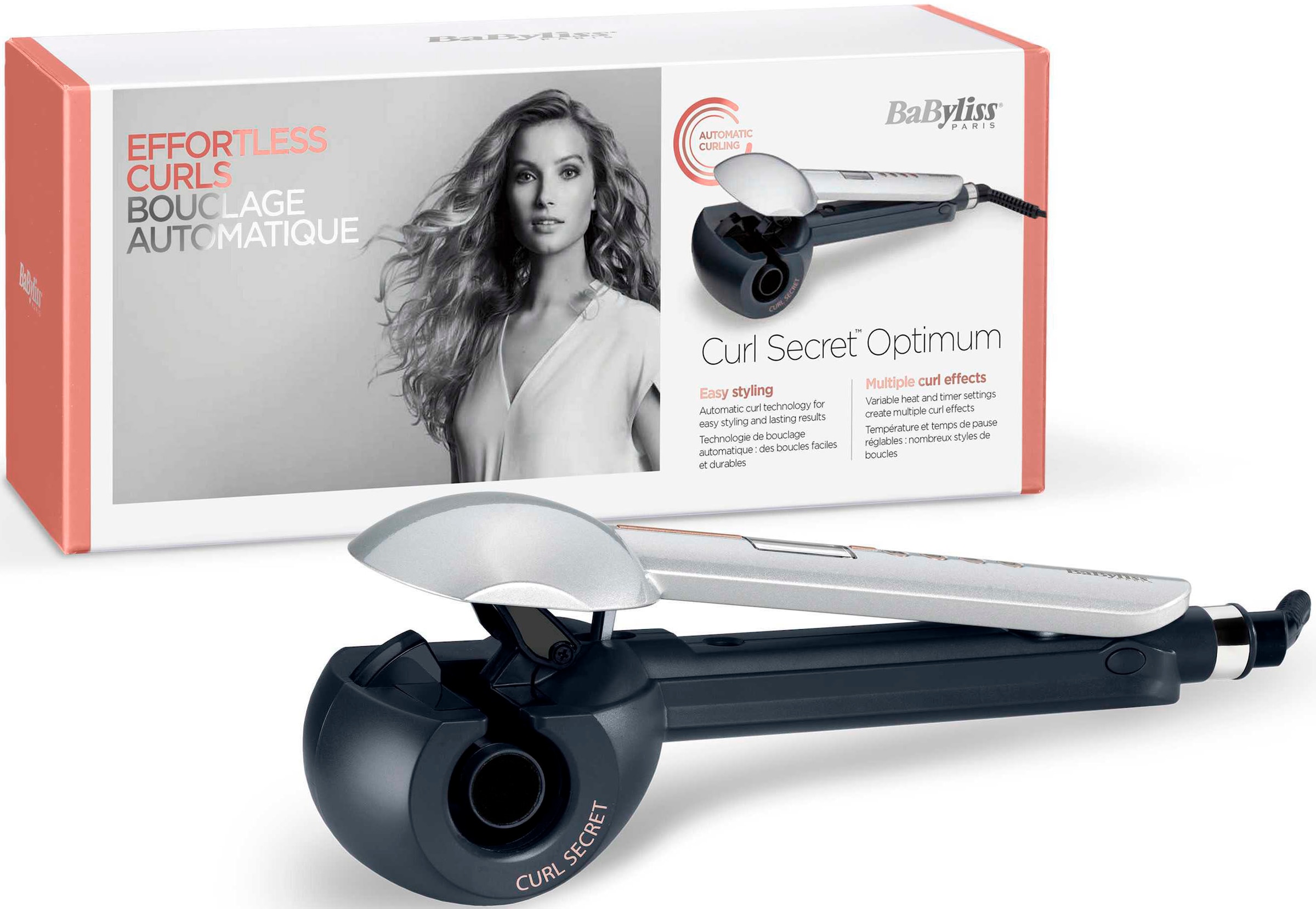 Babyliss Lockenstyler »C1600E Curl Secret Optimum« Ionen-Keramik-Beschichtung Auto-Curler mit LCD-Display in silberfarben, Größe 0