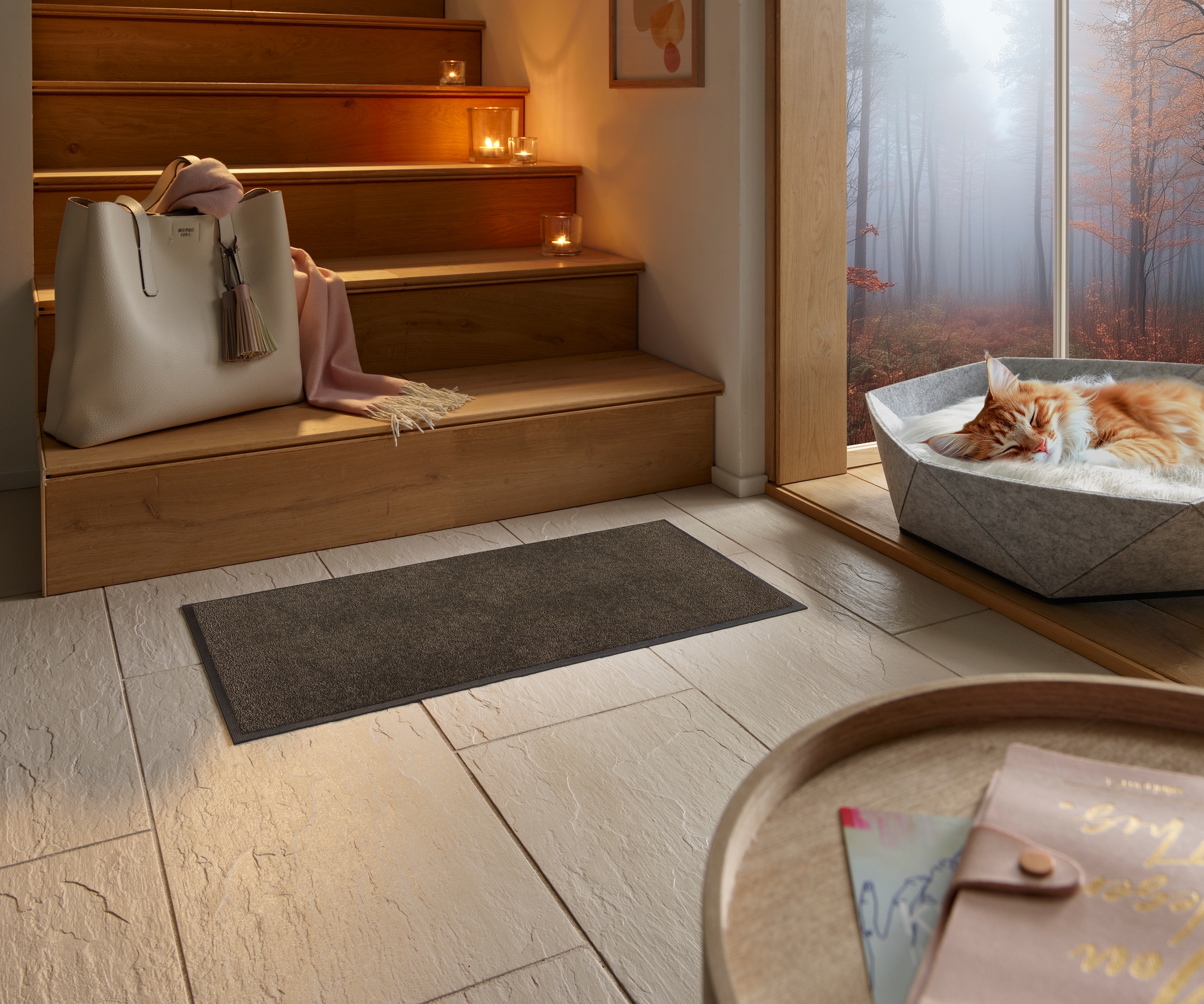 wash+dry by Kleen-Tex Teppich »und Läufer Espresso Brown« rechteckig 9 mm Höhe