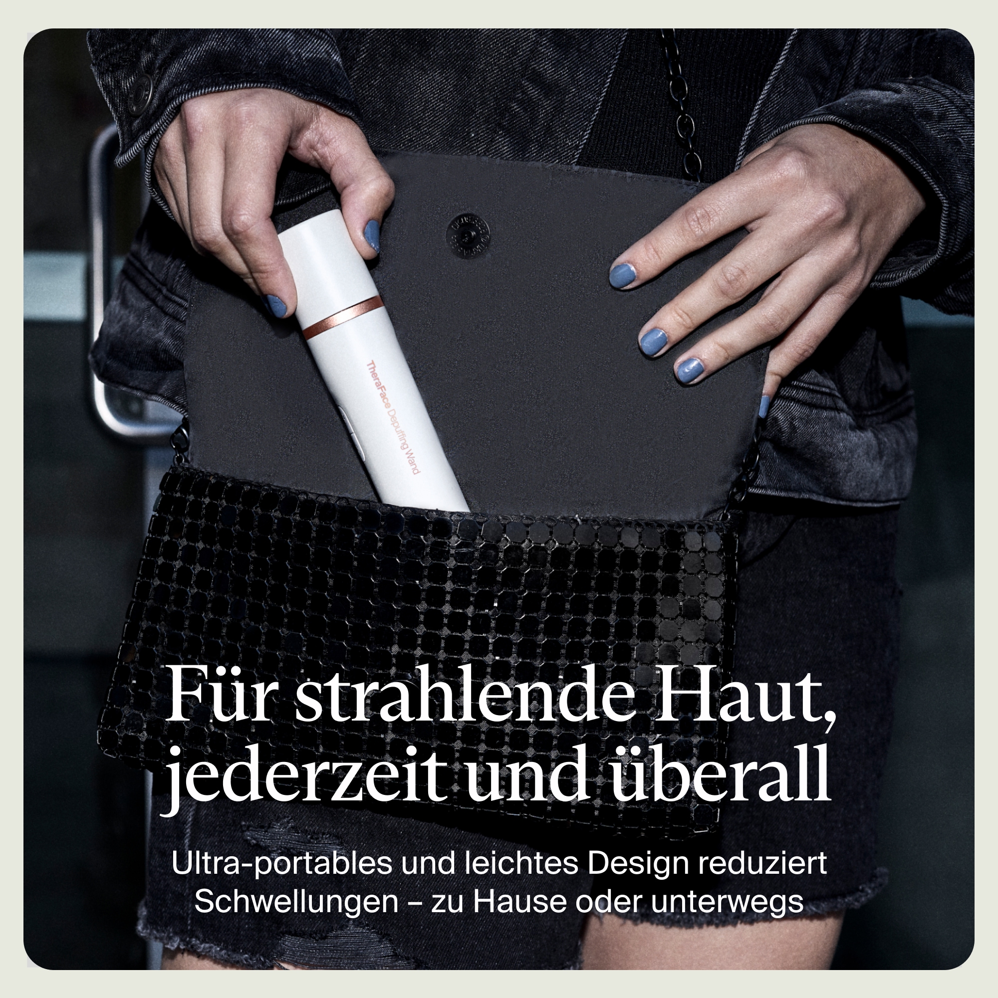 Therabody Anti-Aging-Gerät »Theraface Depuffing Wand Kälte- und Wärmebehandlungen für das Gesicht«, Verbessert die Strahlkraft, reduziert Augenringe und Schwellungen