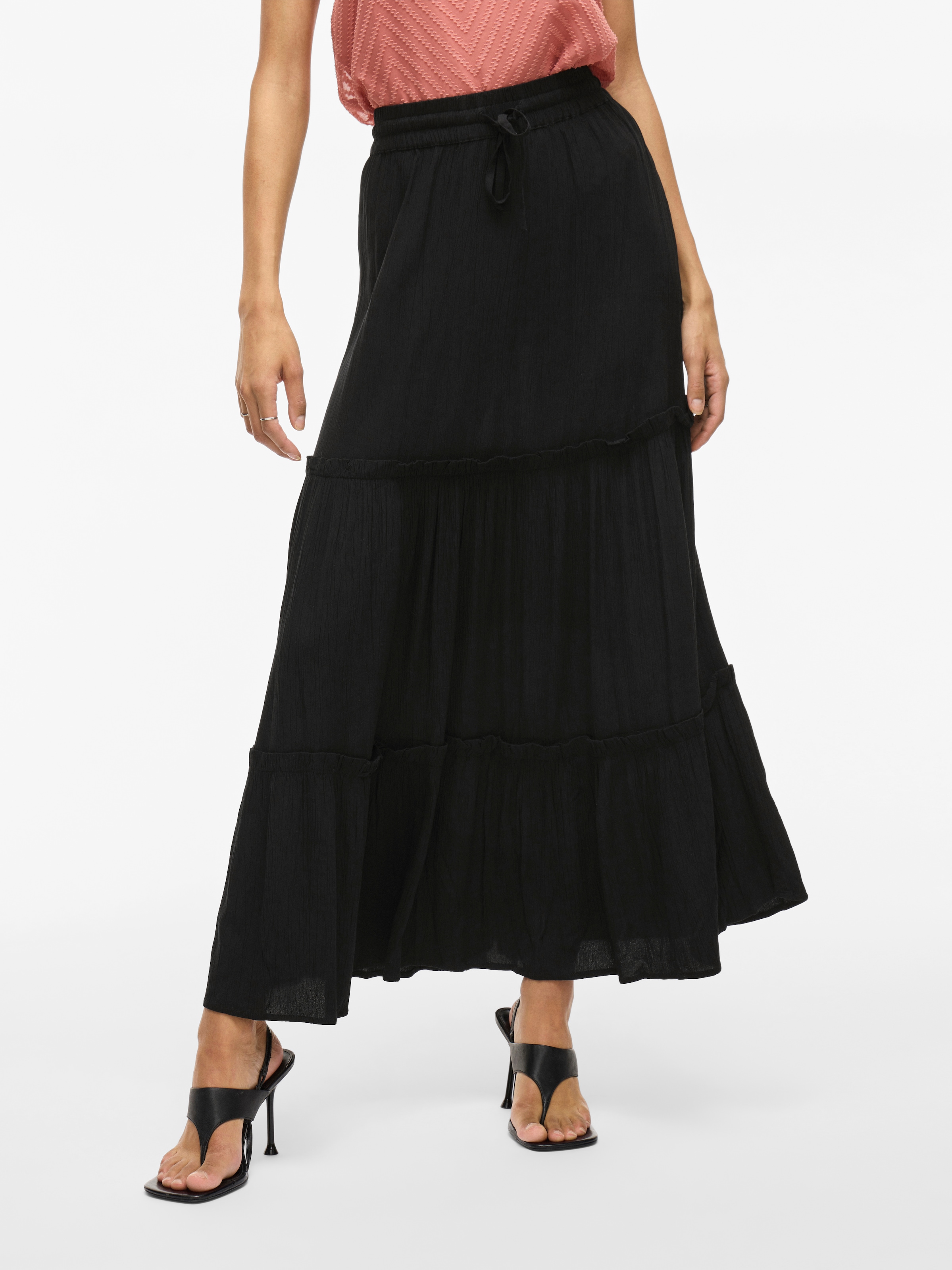 Vila Maxirock »VIMESA HW MAXI SKIRT - NOOS« mit Rüschen