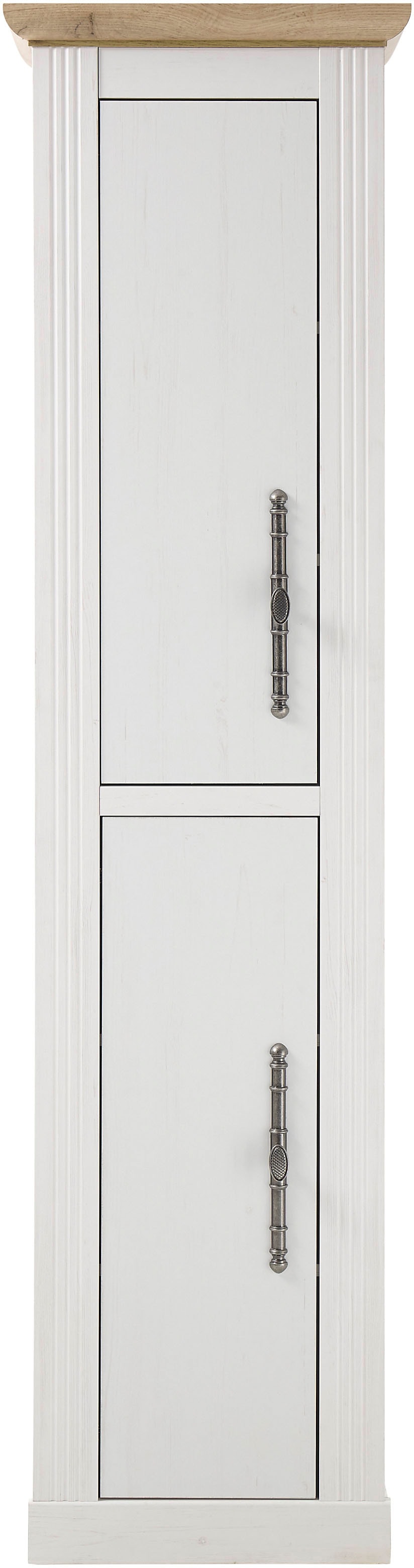 Home affaire Stauraumschrank »WESTMINSTER, Badschrank im Landhausstil, Schrank mit Metallgriffen« in 2 Farben verfügbar, mit Stauraum hinter Drehtüren