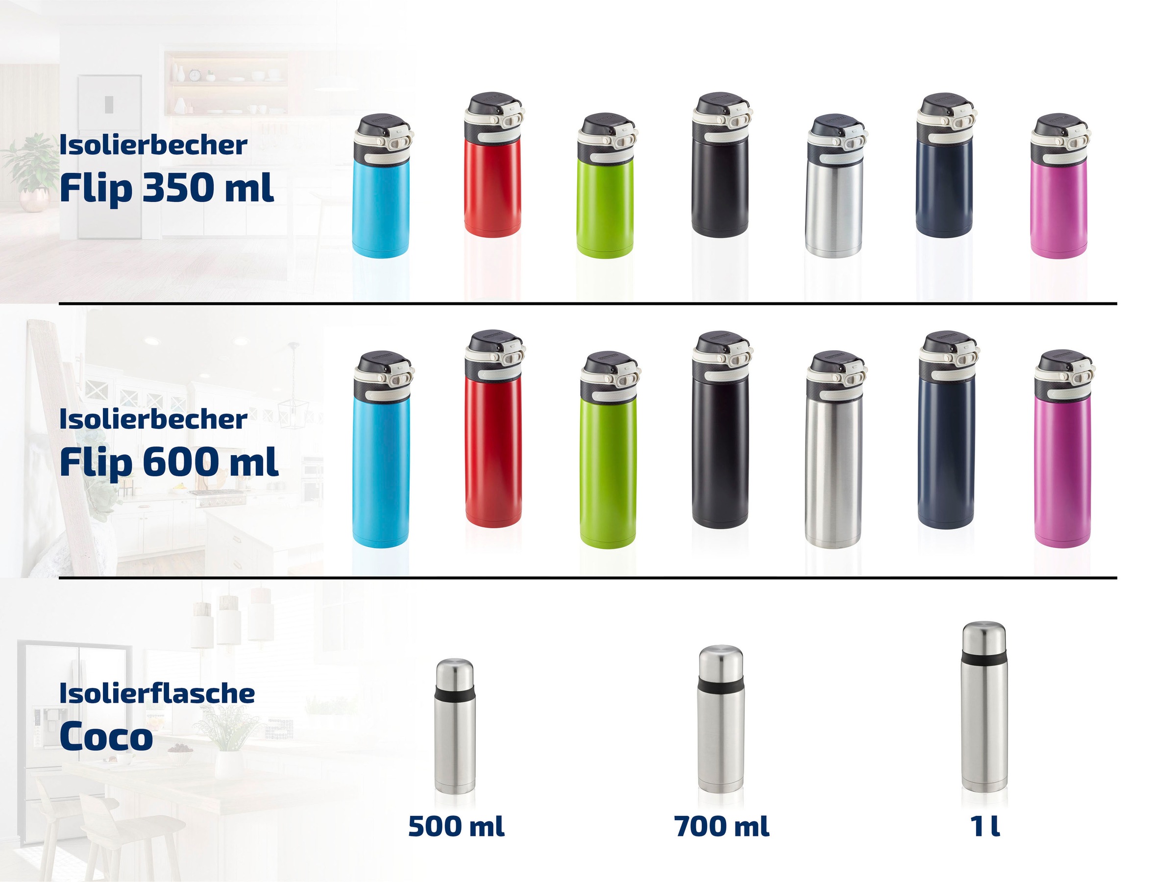 Leifheit Thermoflasche »Flip«, 350 ml