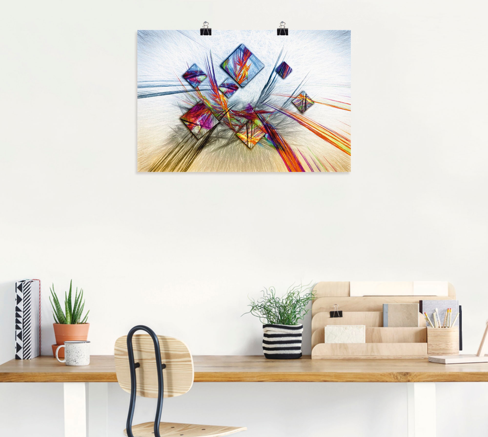 Artland Wandbild »Digitale abstrakte Malerei«, Muster, (1 St.), als Leinwandbild, Poster in verschied. Größen