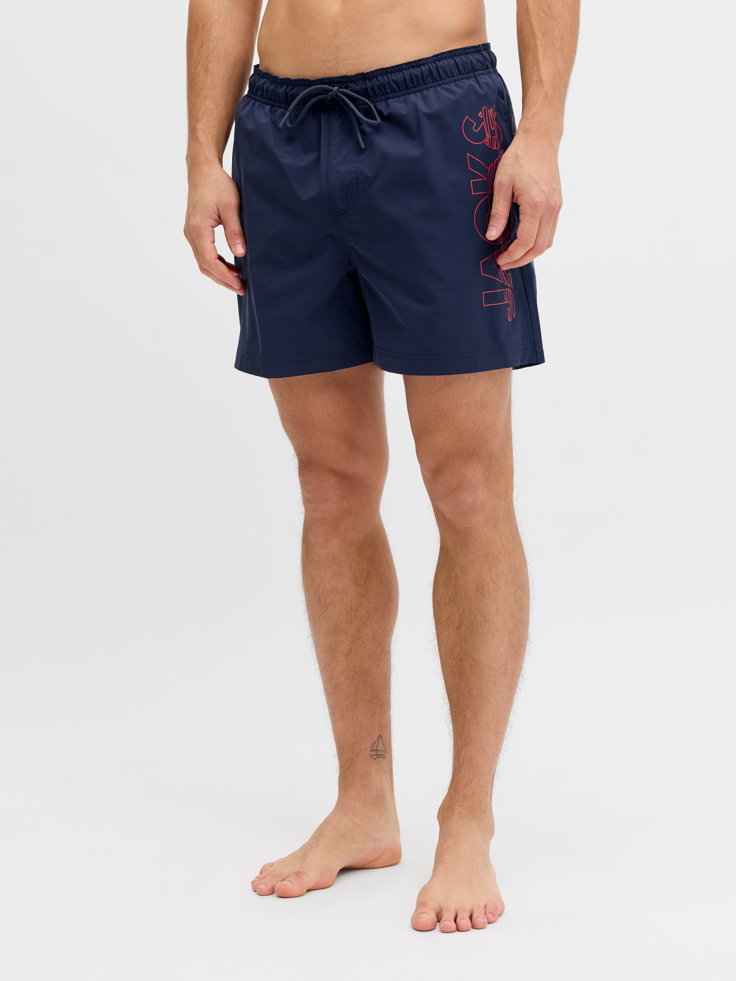 Jack & Jones Badeshorts »JPSTMAUI WAVE LOGO SWIM SHORTS SN« Kunstfaser, normal geschniten