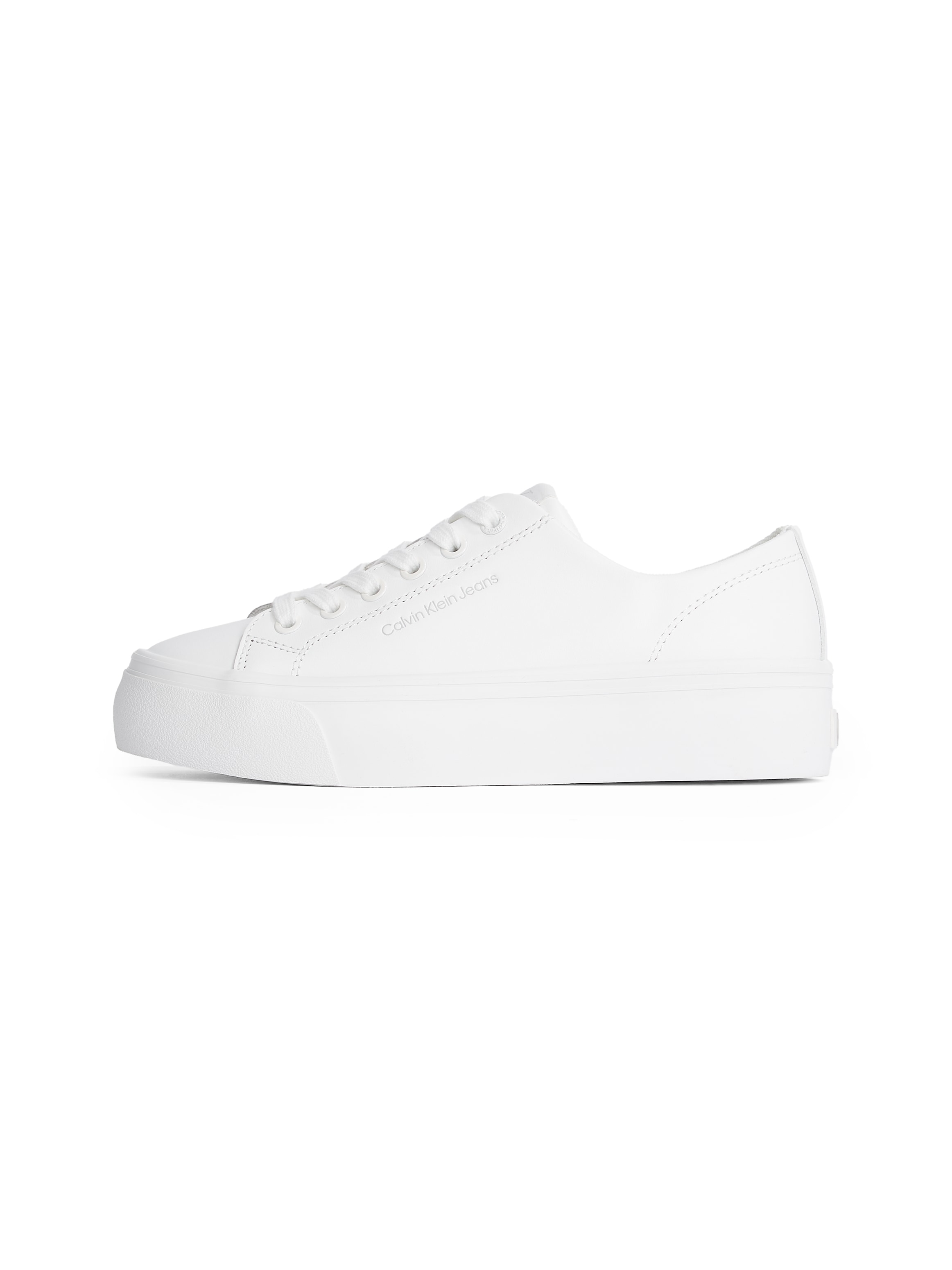 Calvin Klein Jeans Plateausneaker »VULC FLATFORM LOW MG LTH«, Schnürschuh, Halbschuh, Freizeitschuh in klassischer Optik