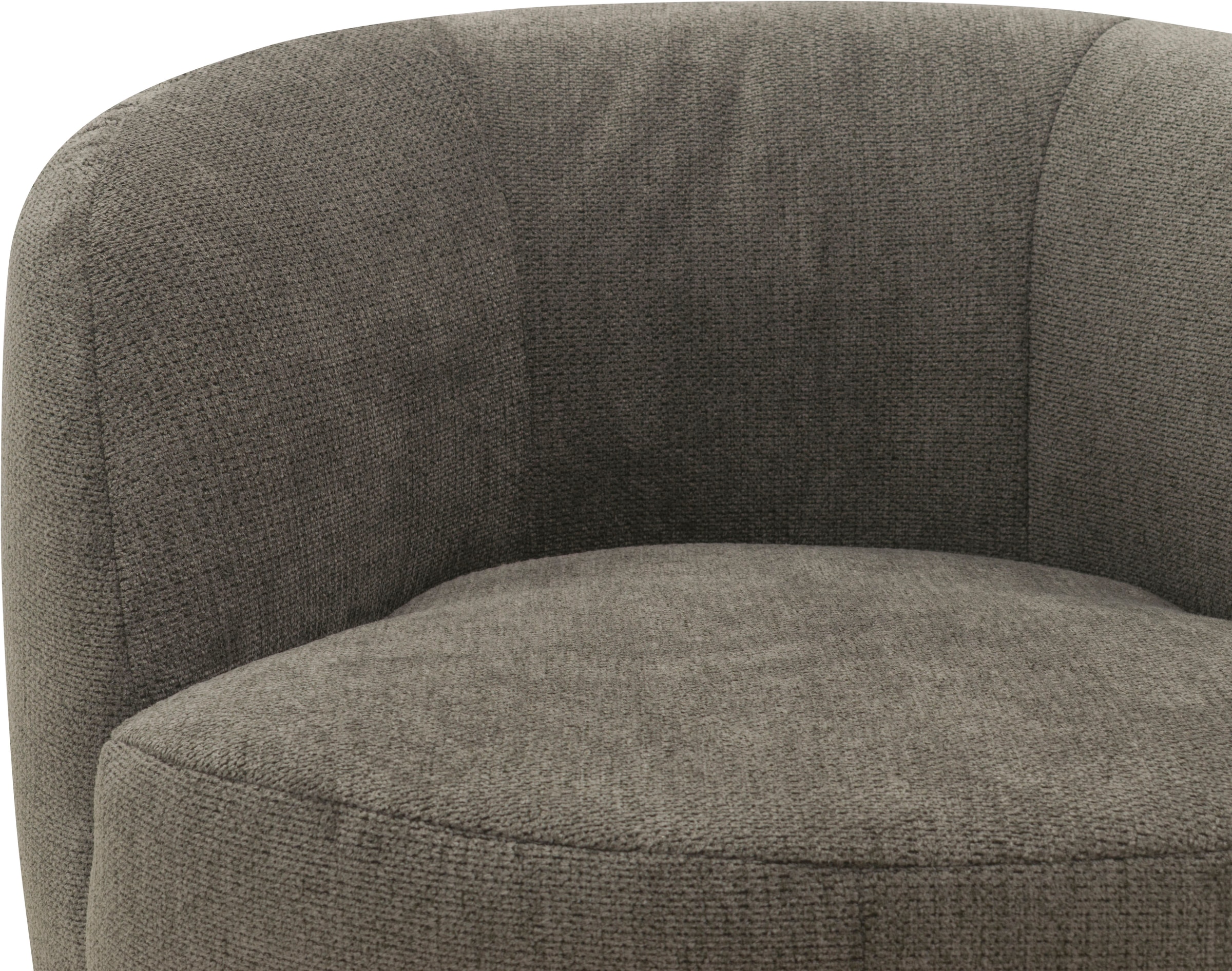 DOMO collection Sessel »Obidos moderner Loungesessel«, Struktur weich, schlammfarben
