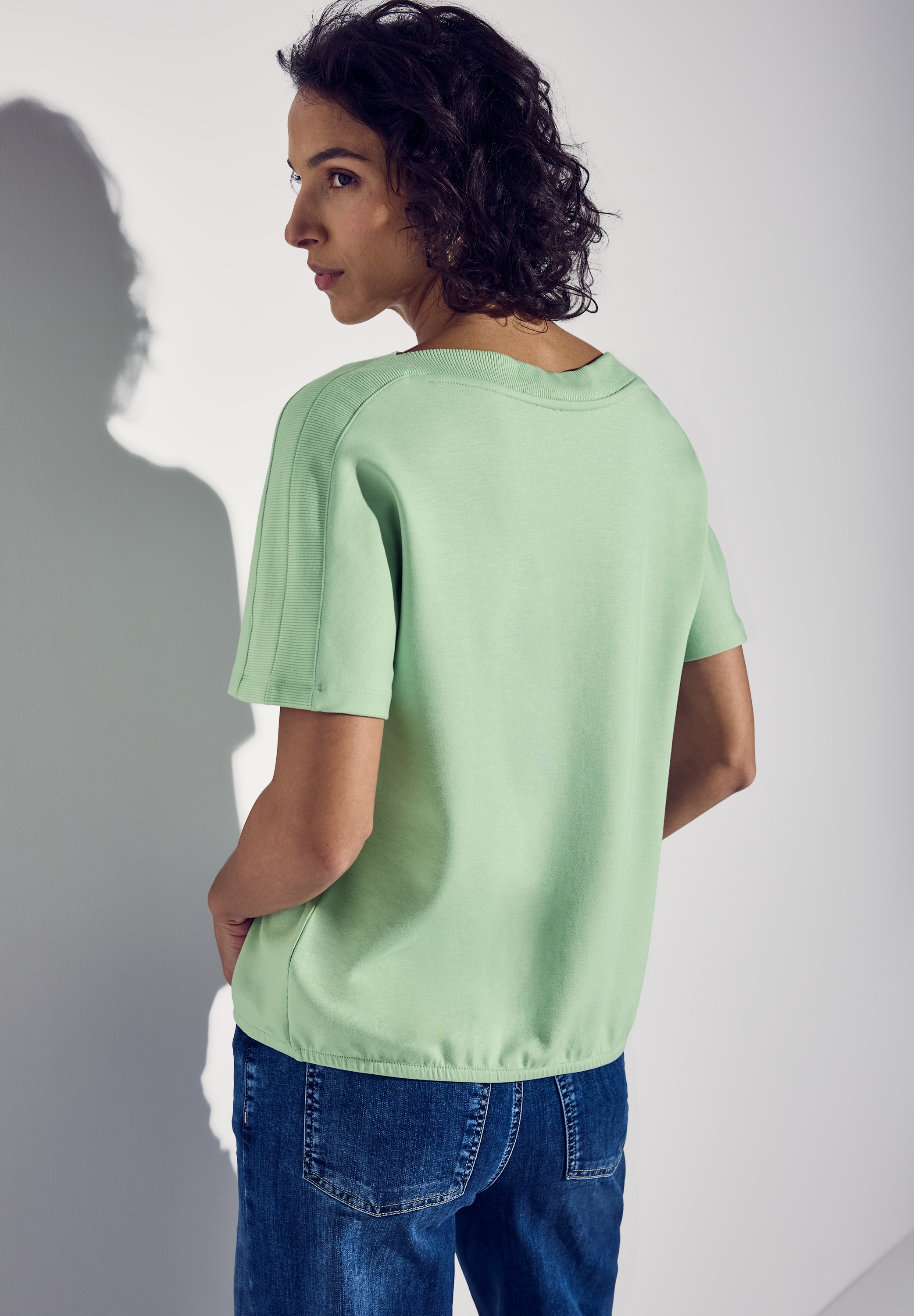 STREET ONE T-Shirt, mit U-Boot-Ausschnitt