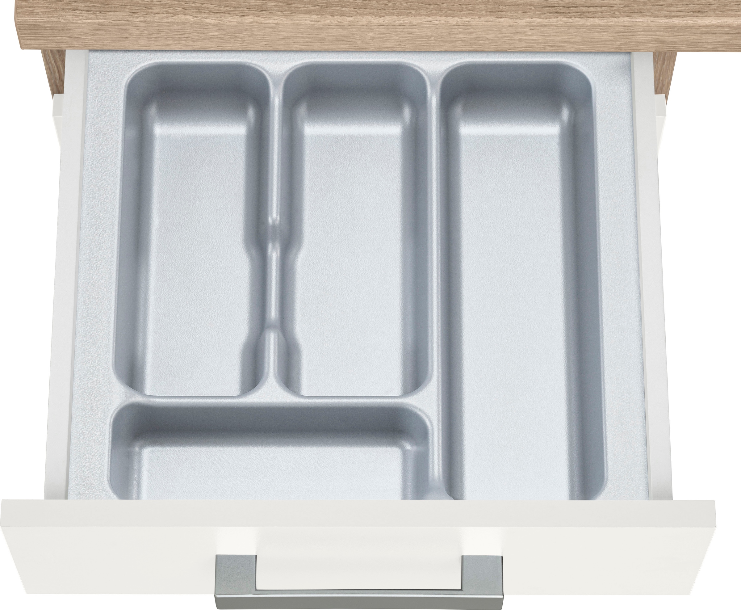 OPTIFIT Küchenzeile »Leer Breite 300 cm«, mit Hanseatic E-Geräten, inkl. Kühlschrank