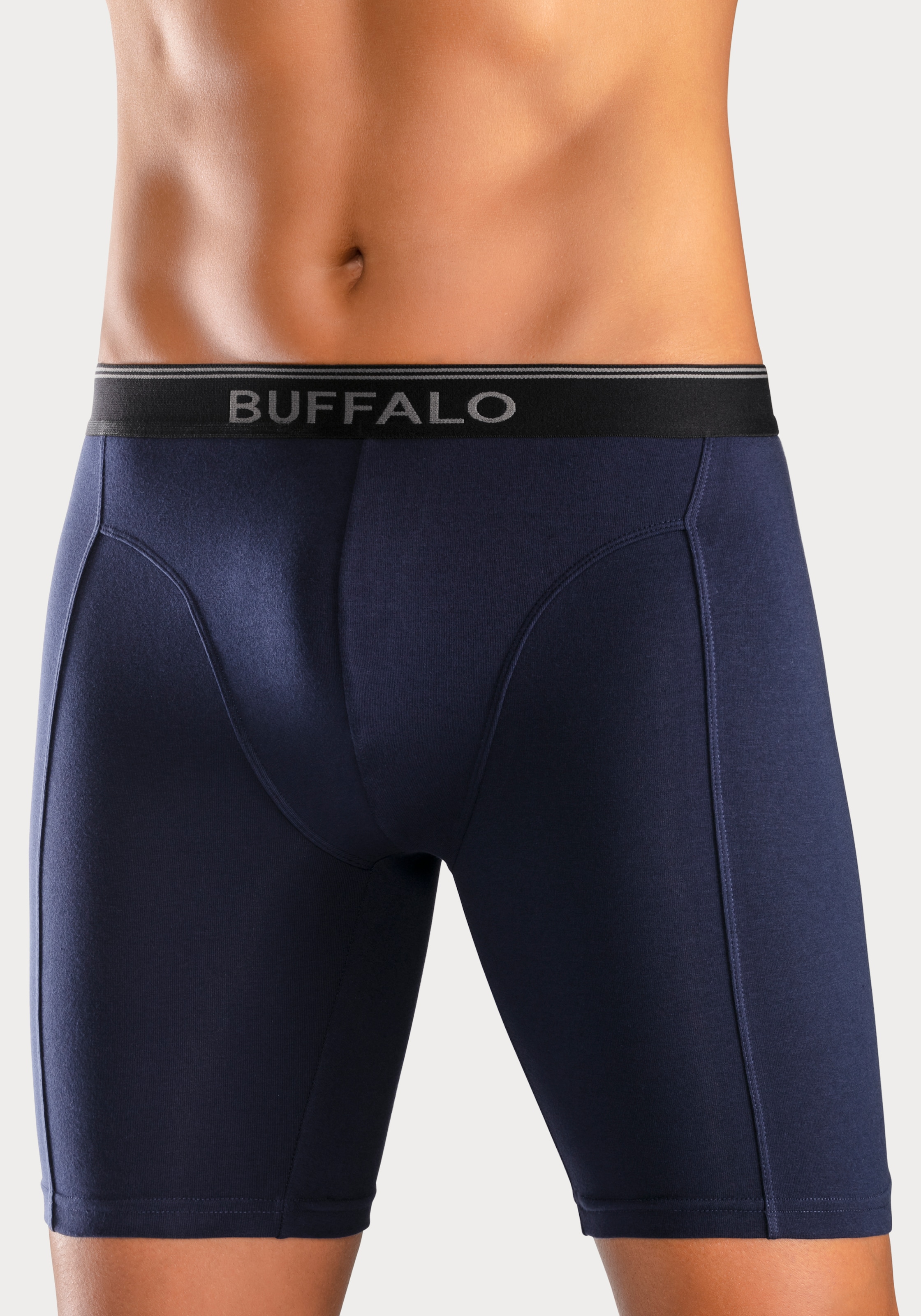 Buffalo Boxer, (Packung, 3 St.), in langer Form ideal auch für Sport und Trekking
