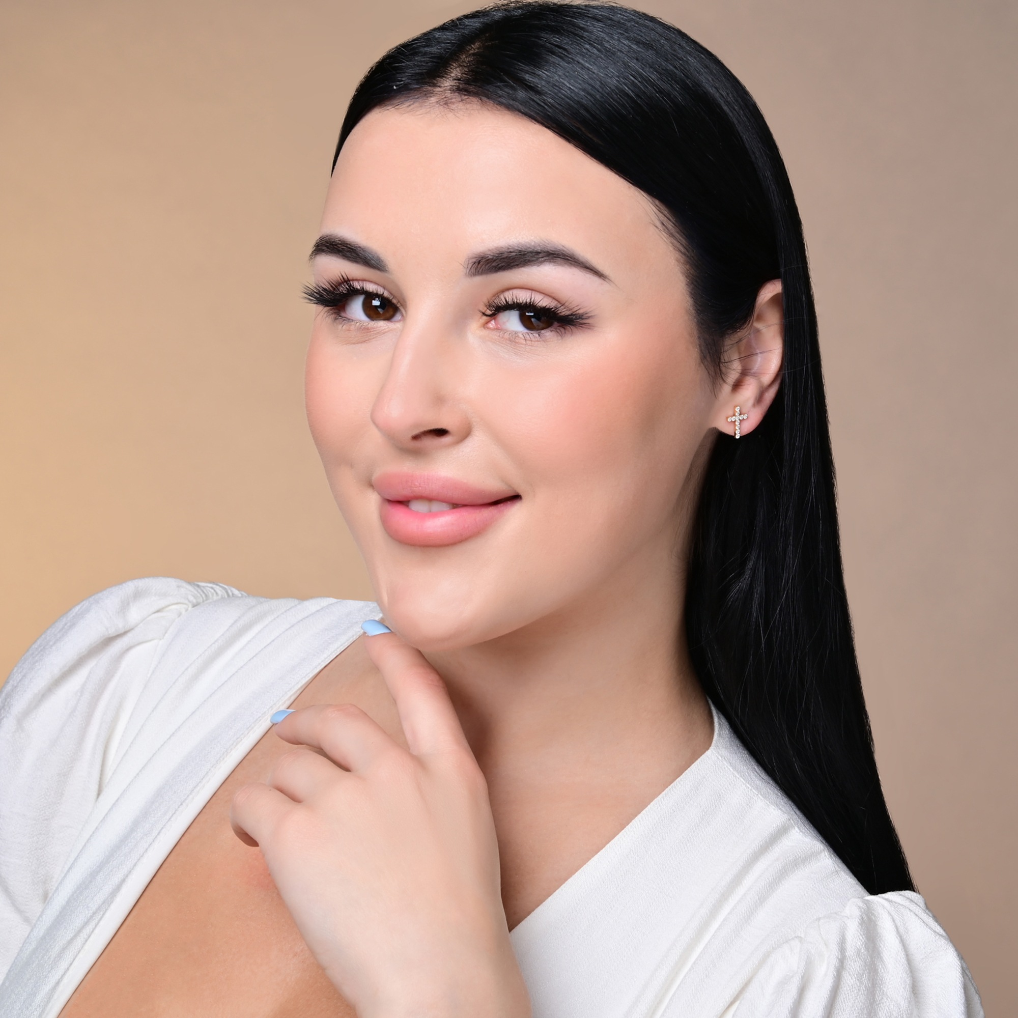 Adelia´s Paar Ohrstecker »Damen Ohrringe ¿ Ohrstecker aus Edelstahl mit Strass Steinchen«