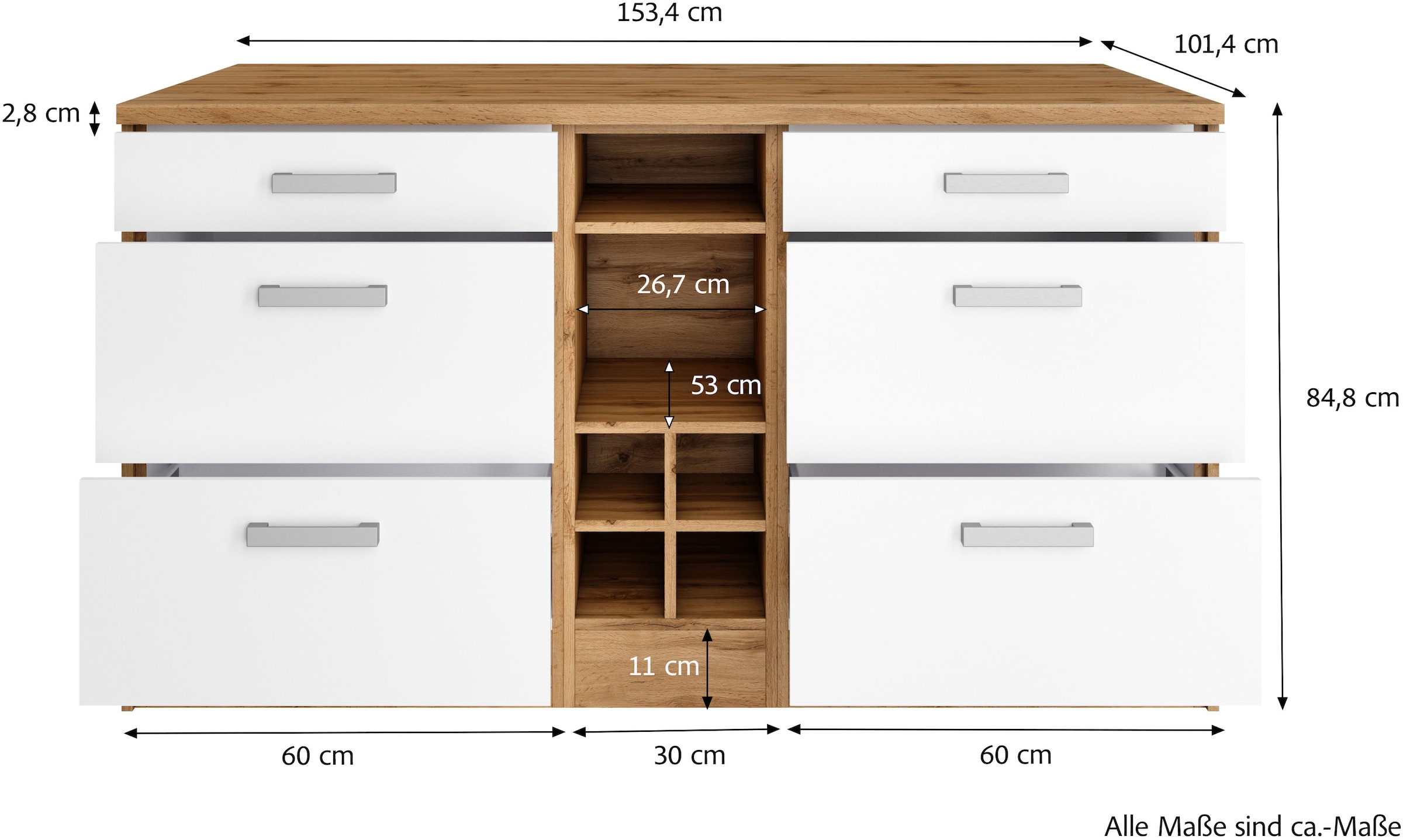 KOCHSTATION Kücheninsel »KS-Toronto«, Breite 153 cm, MDF-Fronten, Flaschenregal