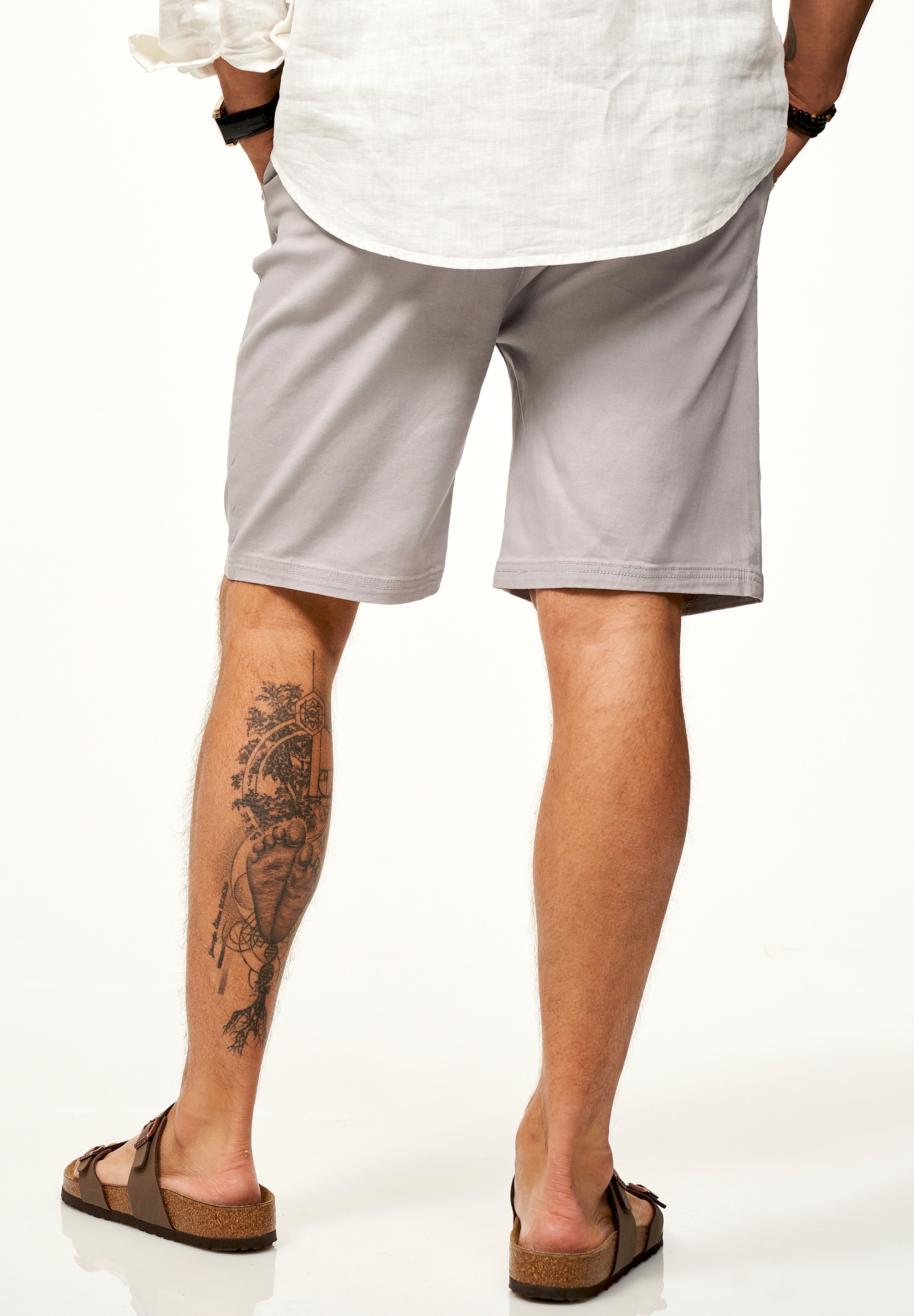 SOULSTAR Chinoshorts »SOULSTAR Chinoshorts mit Stretchanteil Basic Kurze Hose für Herren«  Regular-Fit Sommershorts mit Elasthan-Anteil Bermuda inkl. Gürtel