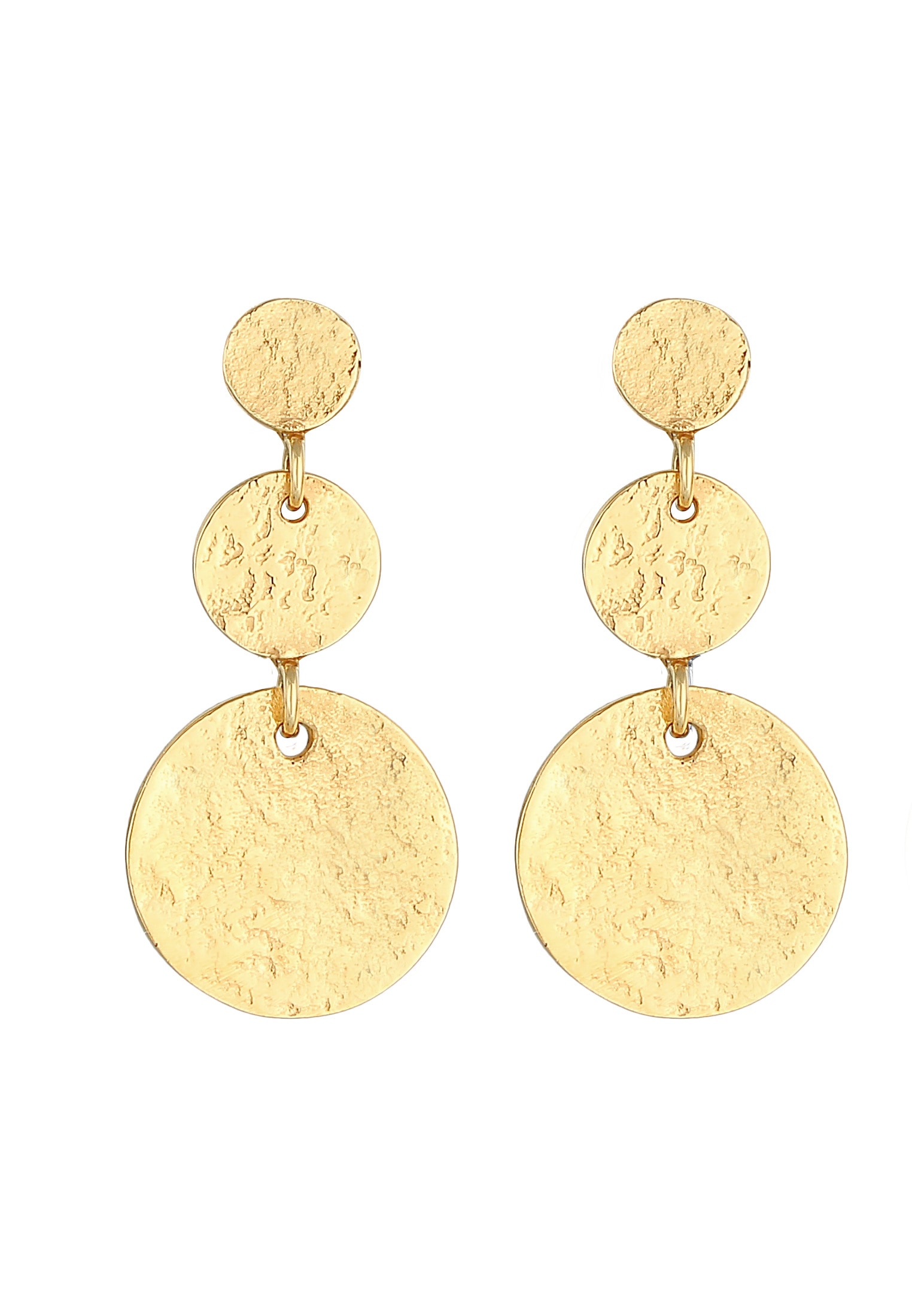 Elli Paar Ohrstecker »Ohrringe Ohrhänger Plättchen Vintage Antique 925 Silber«