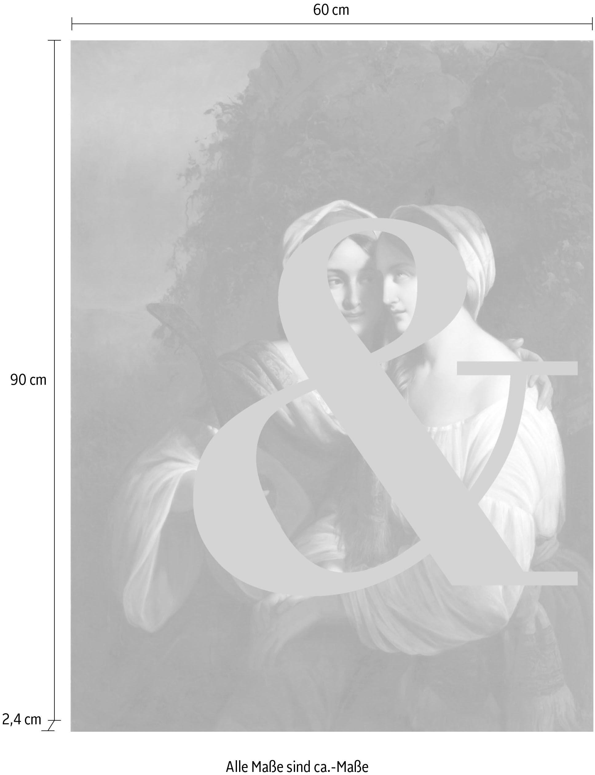 queence Acrylglasbild »Liebespaar mit Farbklecks« Bilder von Liebespaaren | Formen | Frau | Gemälde | Historische Persönlichkeiten | Kunst | Mann Fine Art-Print in Galeriequalität