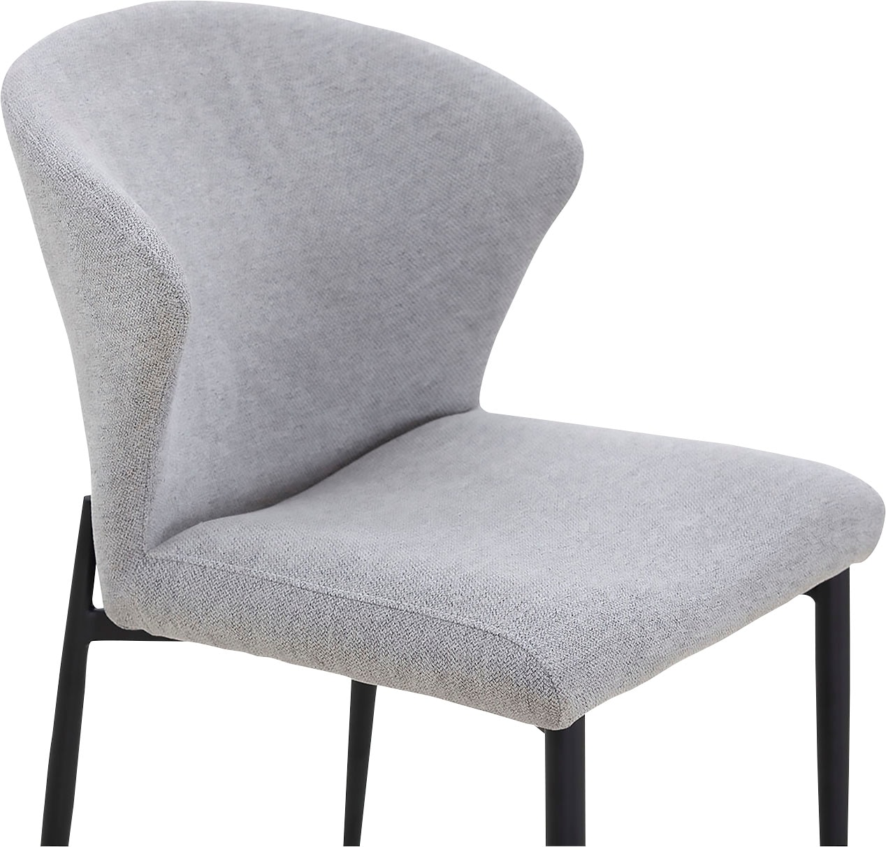 SalesFever Esszimmerstuhl »Dallas 2er-Set«, (Set), 2 St., Strukturstoff, mit Metallgestell, B 63, H 87, T 56 cm