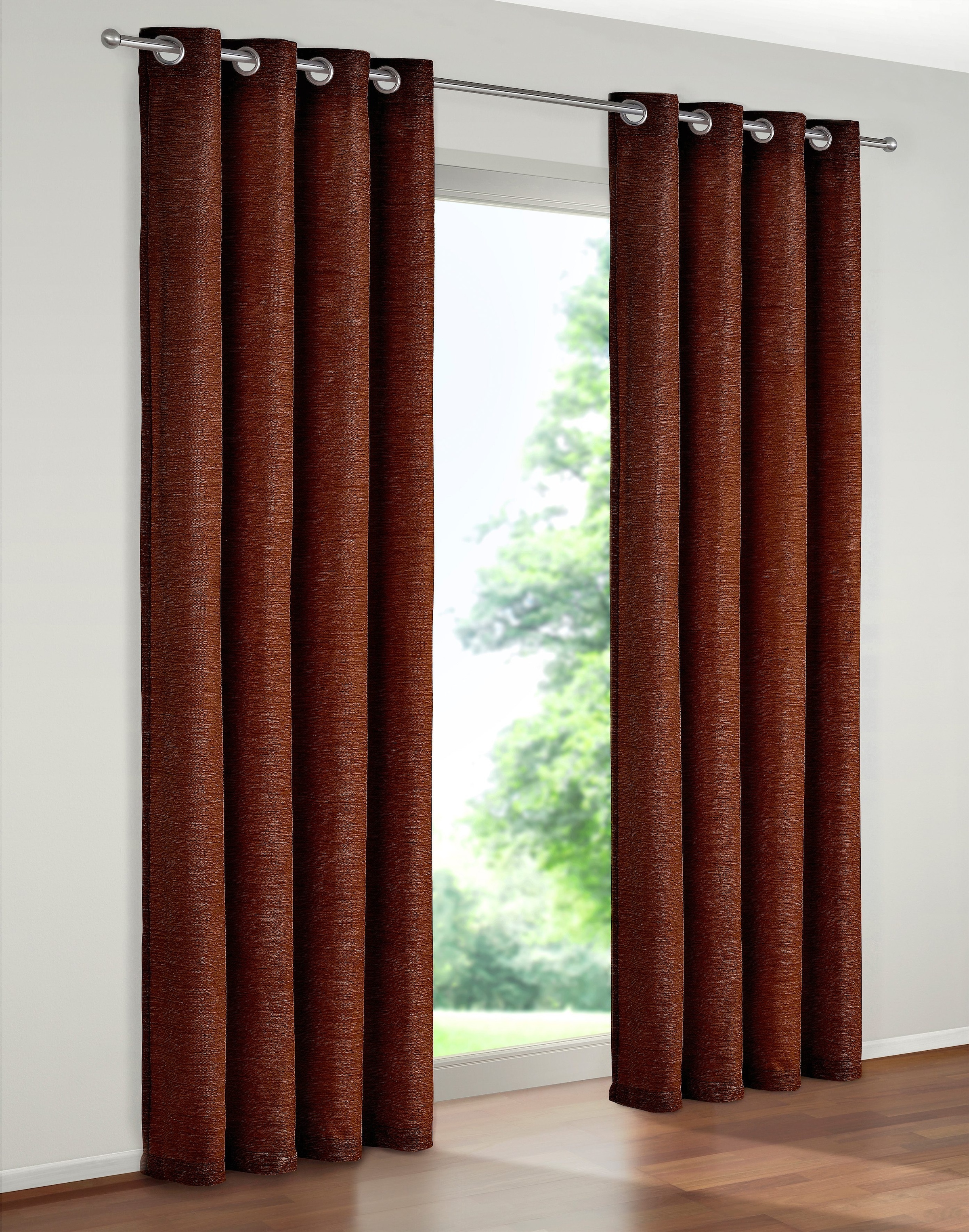 Wirth Vorhang »B-Holmsund« Ösen 1 Stk. tlg. in braun