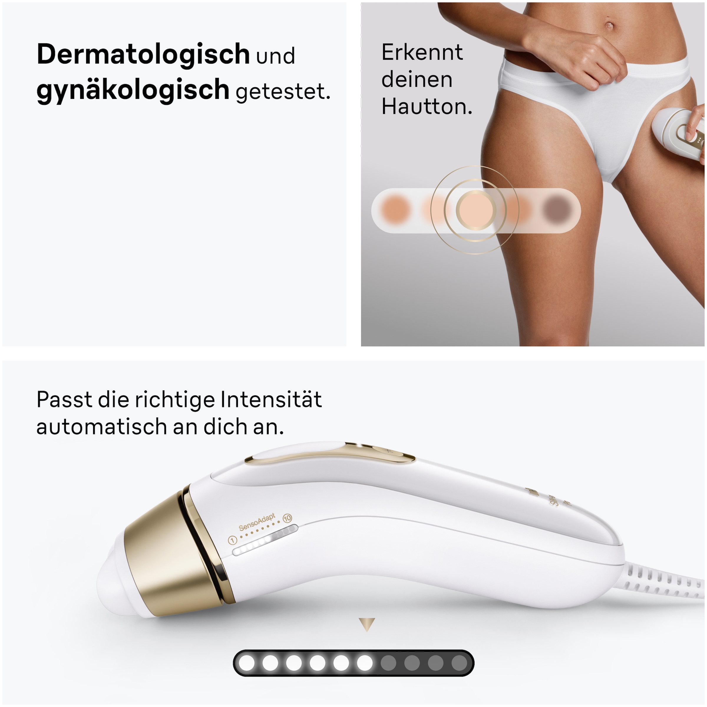 Braun IPL-Haarentferner »Silk-expert Pro IPL PL5431« 400.000 Lichtimpulse dauerhafte Haarreduktion, mit Tasche, Venus Rasierer, 4 Aufsätze
