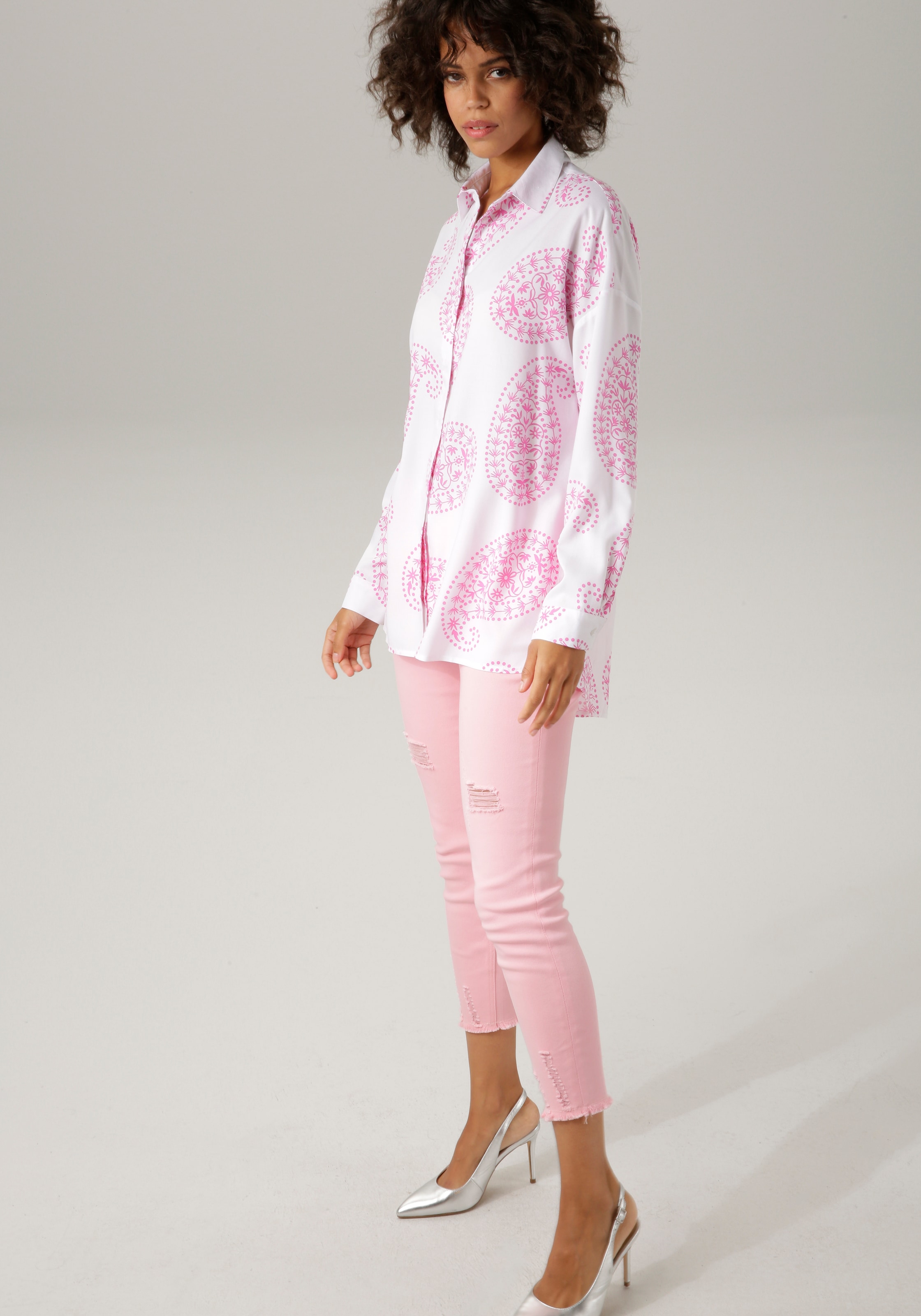Hemdbluse, bestellen Shop im Online Aniston mit Paisley-Muster großflächigem CASUAL OTTO