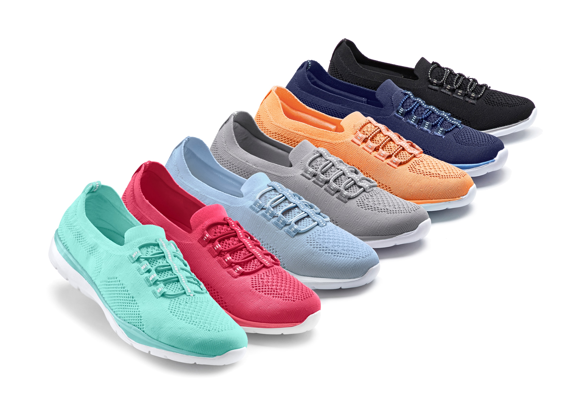 LASCANA Sneaker »Slipper, Halbschuh, Slip-On-Sneaker,«  aus leichtem Textil-Material VEGAN