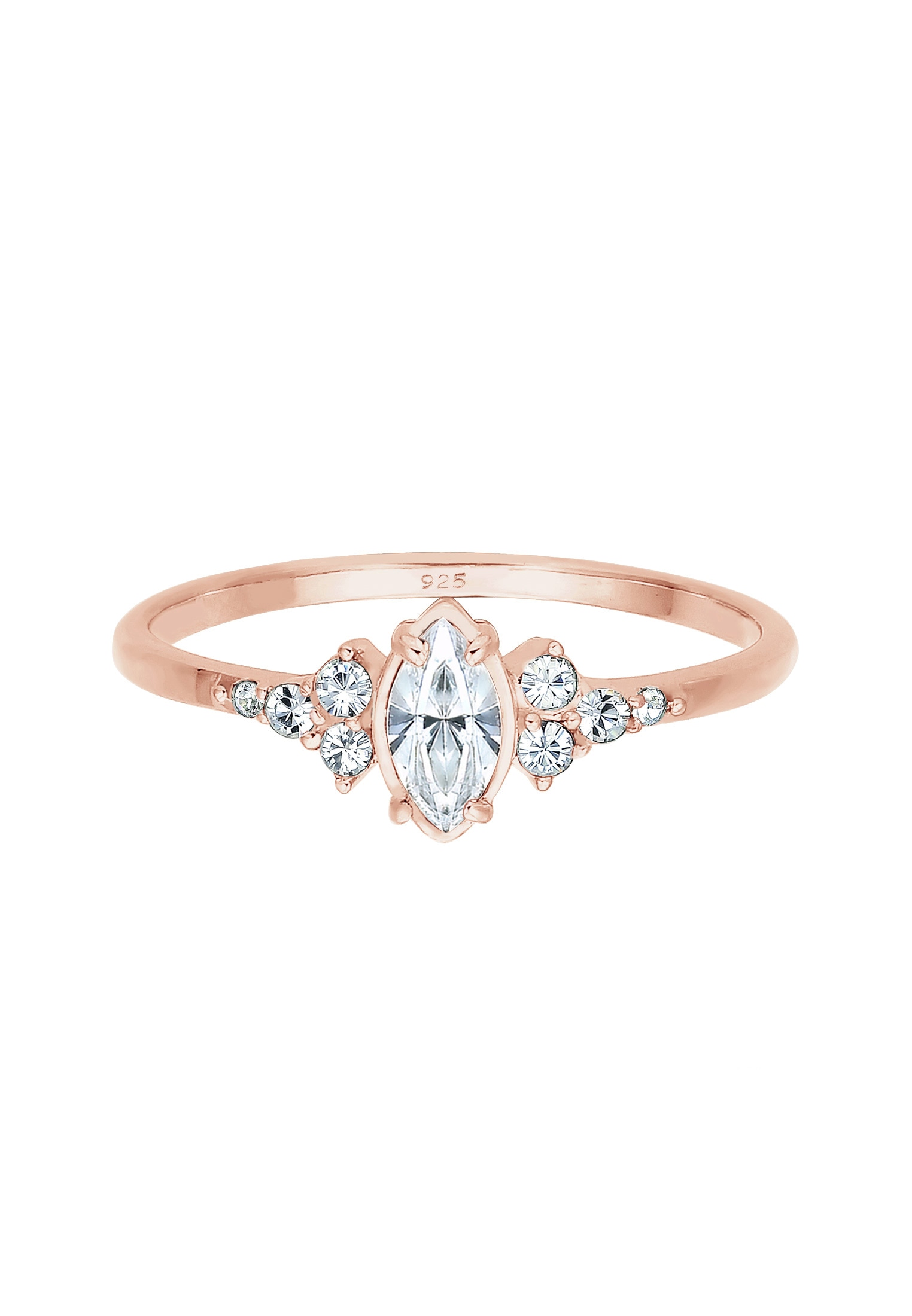 Elli Verlobungsring »Ring Kristalle Marquise Design 925 Silber«