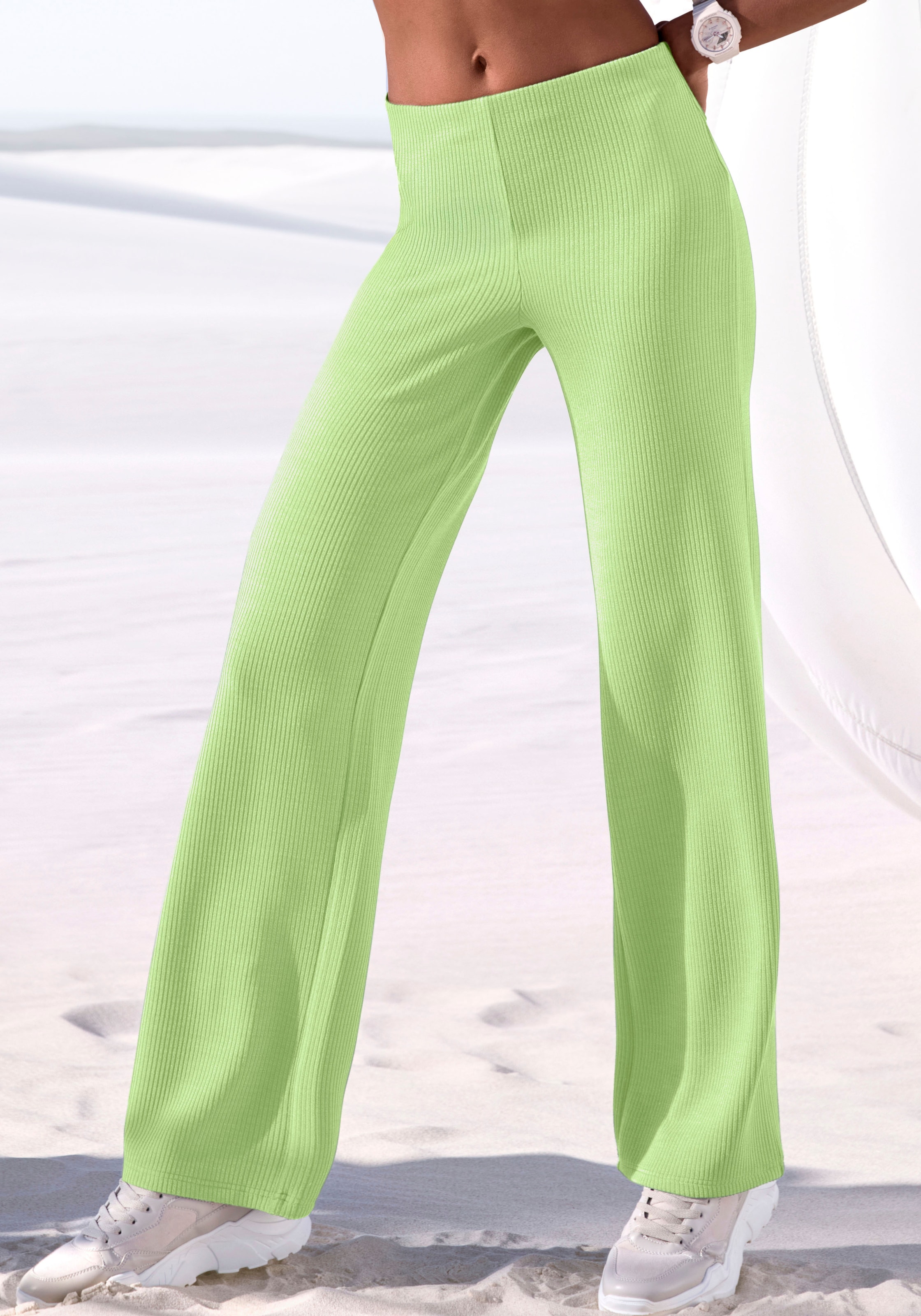 LASCANA ACTIVE Sporthose  aus elastischer Rippstruktur