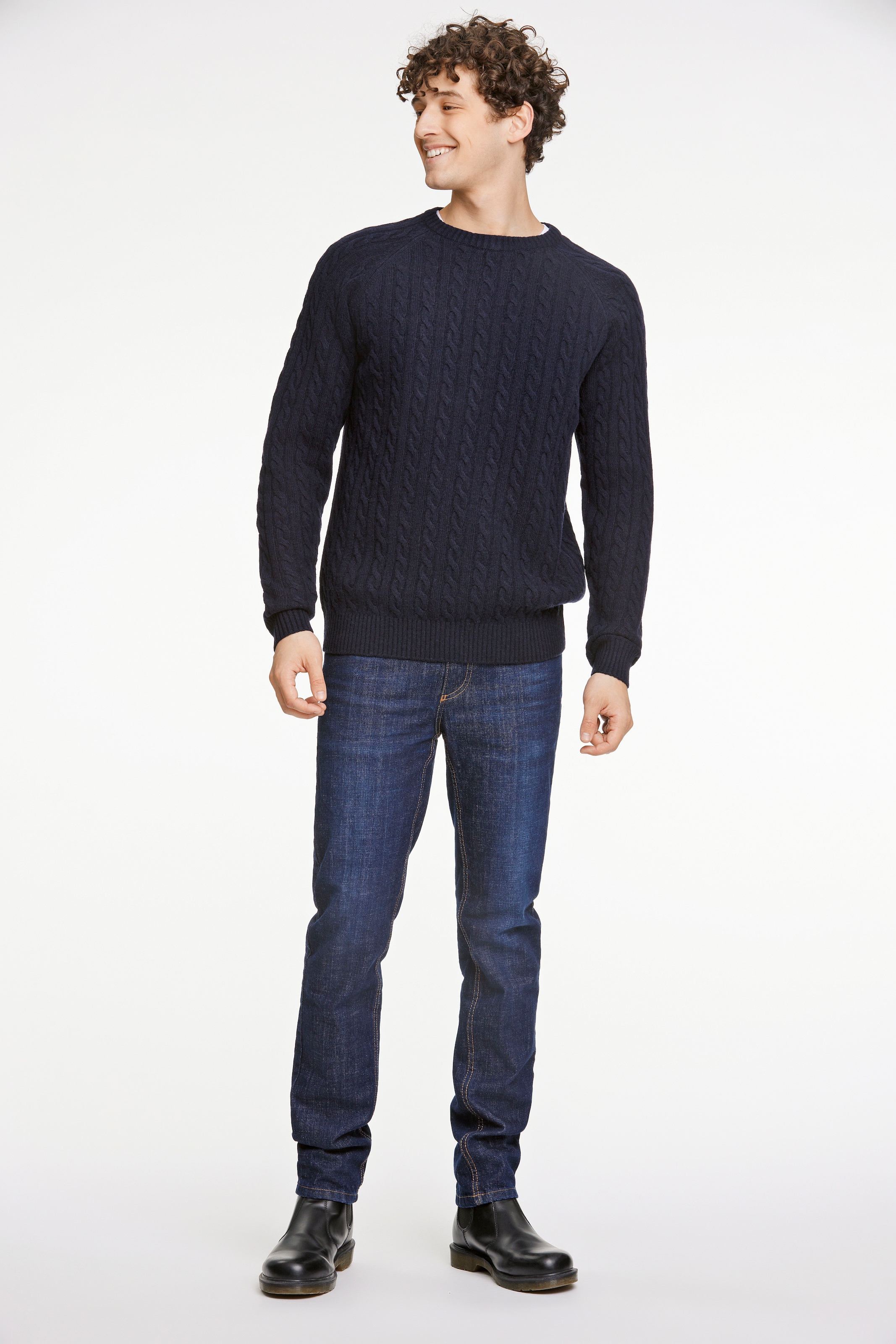 LINDBERGH Strickpullover, mit Zopfmuster und aus Wolle