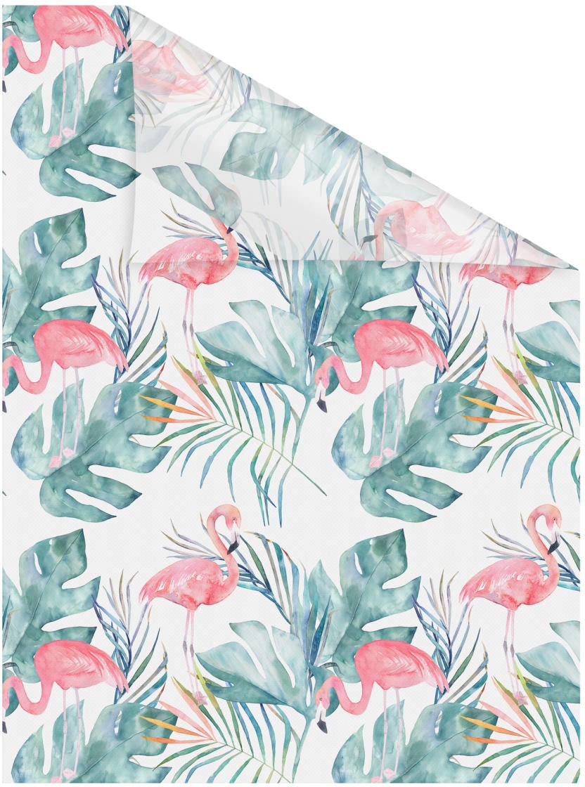 LICHTBLICK ORIGINAL Fensterfolie »Fensterfolie selbstklebend, Sichtschutz, Flamingo - Rosa Grün«, 1 St., blickdicht, glattstatisch haftend