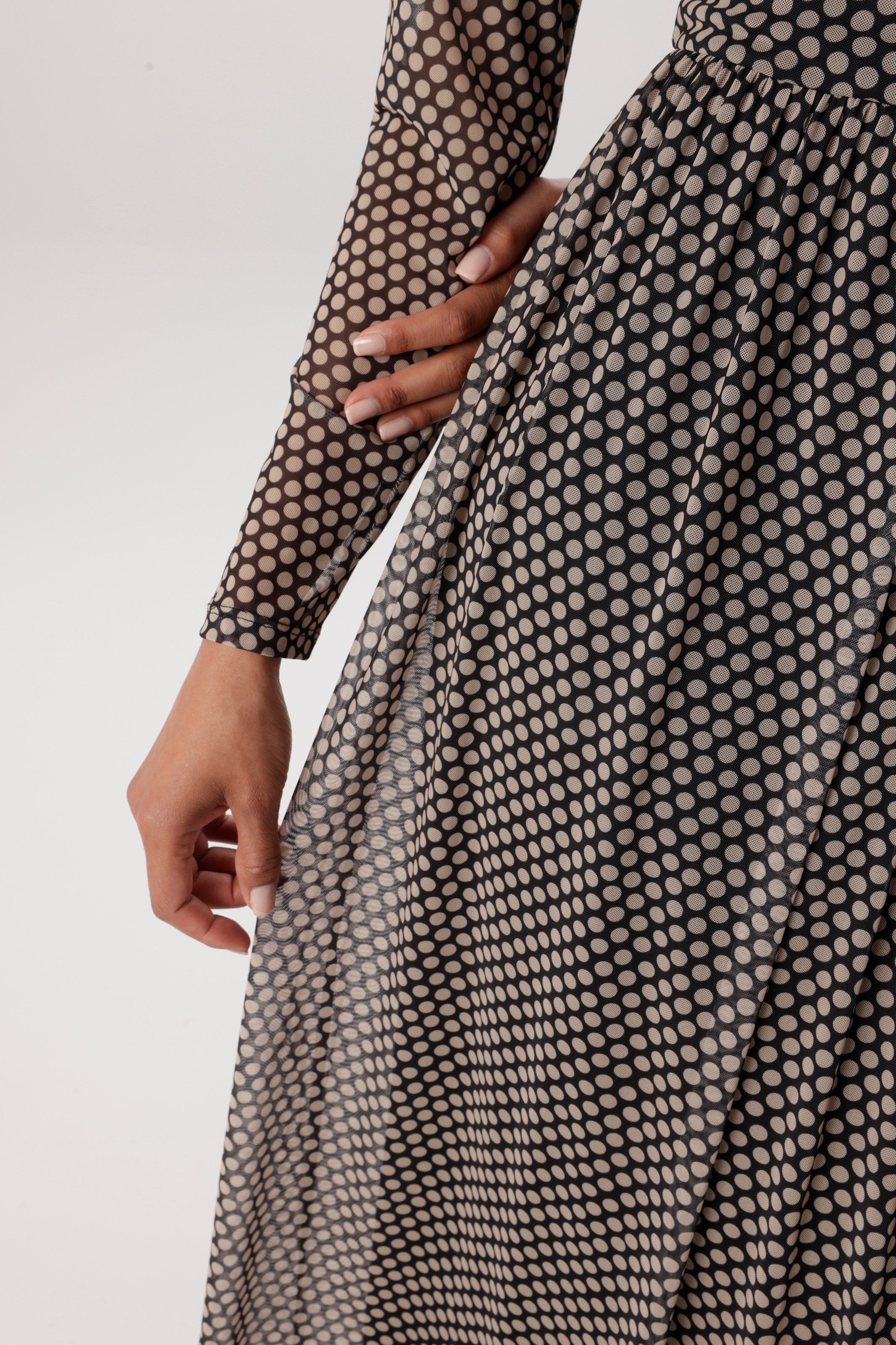 Aniston SELECTED Midikleid in Mesh-Qualität und Gummizug in der Taille - NEUE KOLLEKTION