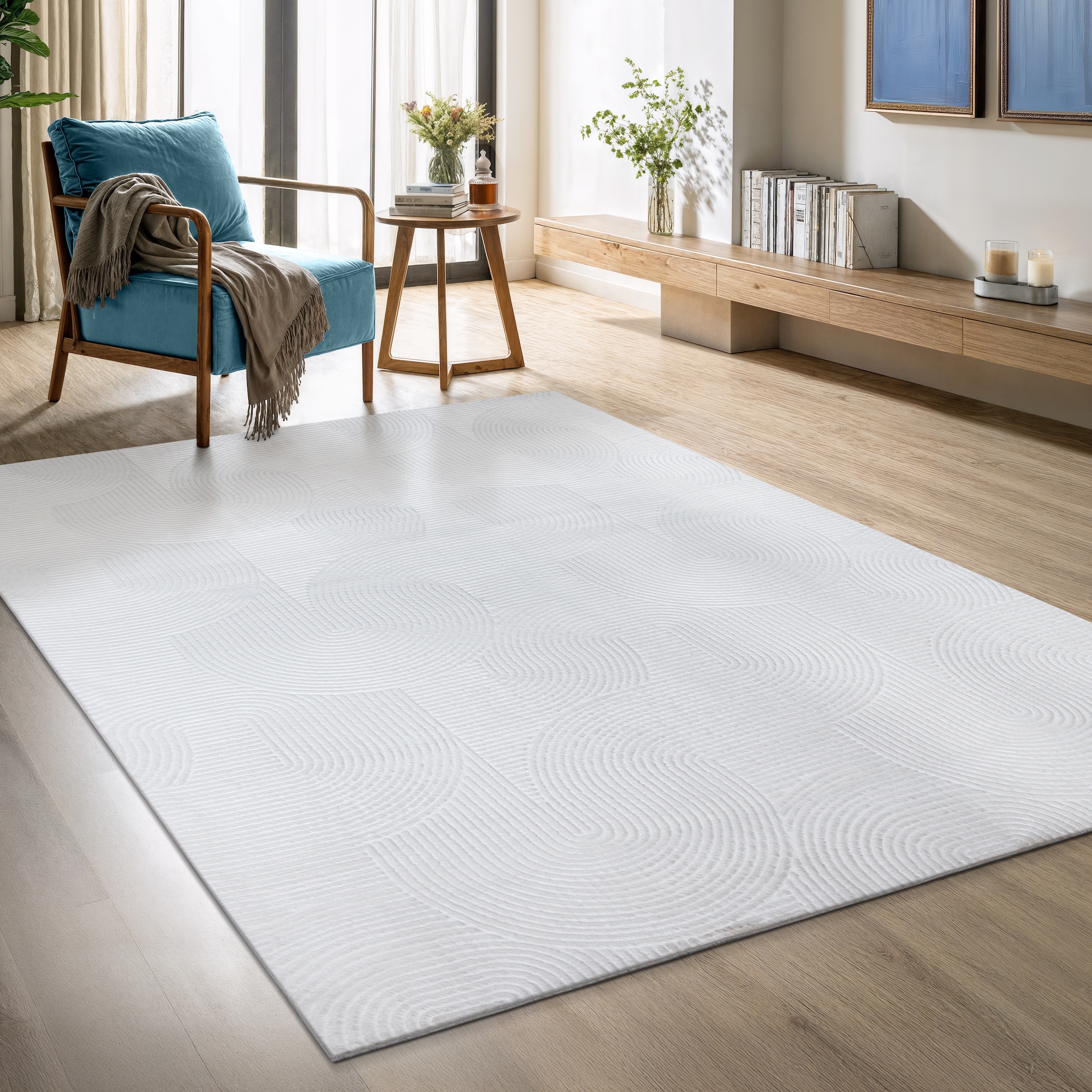 OTTO home Designteppich »Zoelle 3D Optik/Hoch-Tief Effekt« rechteckig 8 mm Höhe mit Anti-Rutsch-Rücken, angenehm weich, Teppich Wohnzimmer Boho Design