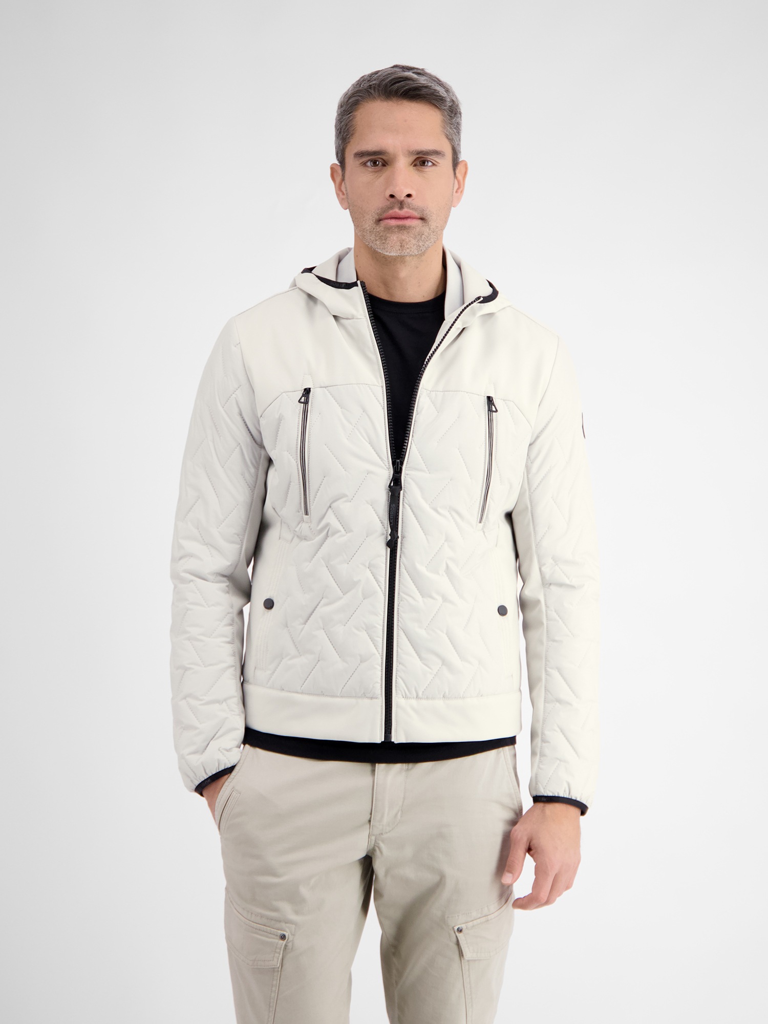 LERROS Steppjacke »LERROS Herren Steppjacke mit Kapuze«, mit Kapuze, Wasser- und windabweisend