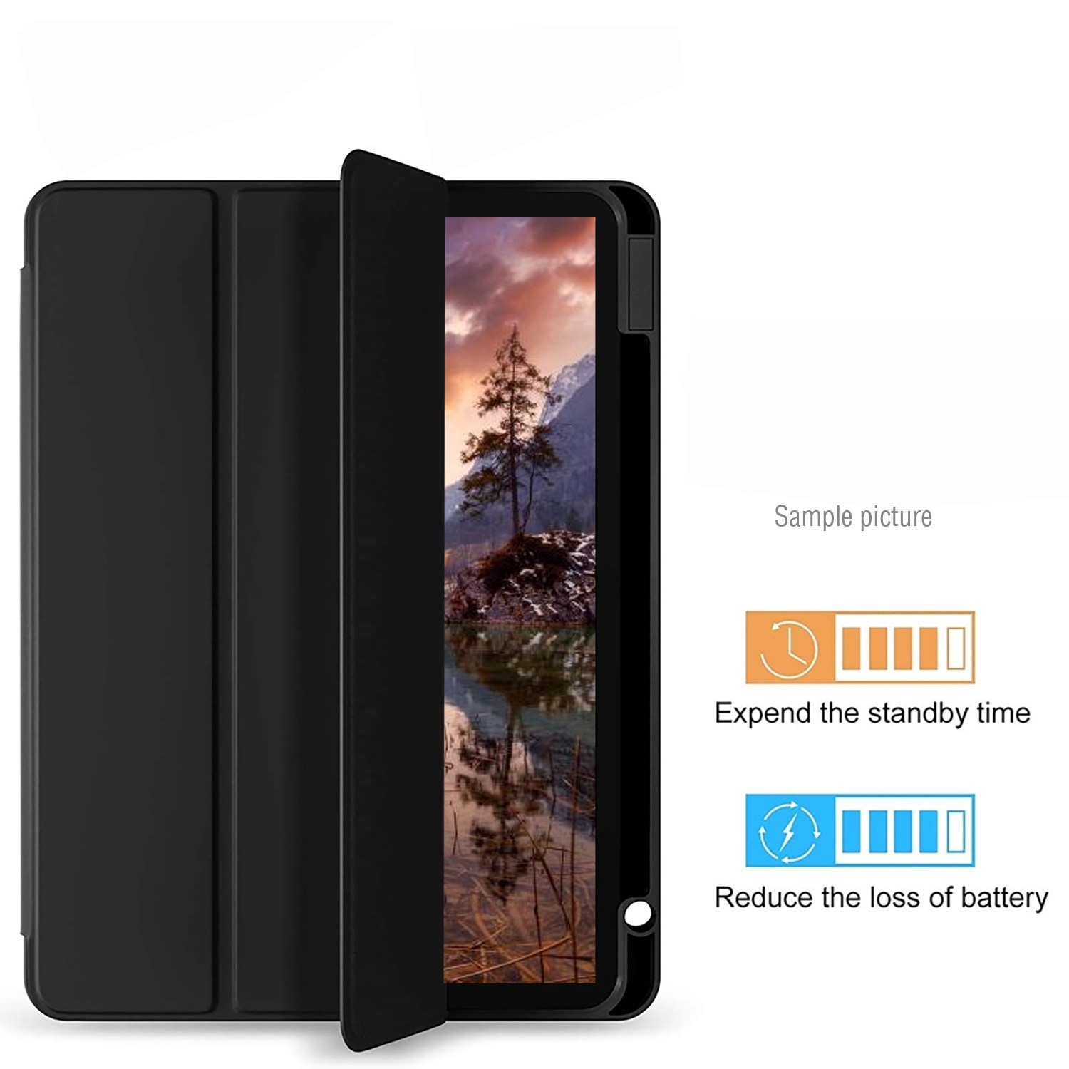 4smarts Tablet-Hülle »Folio Case Basic für Samsung Galaxy Tab S9«, Samsung Galaxy S9, Backcover, Schutzhülle, Tabletschutzhülle, Case, Schutzcase, stoßfest