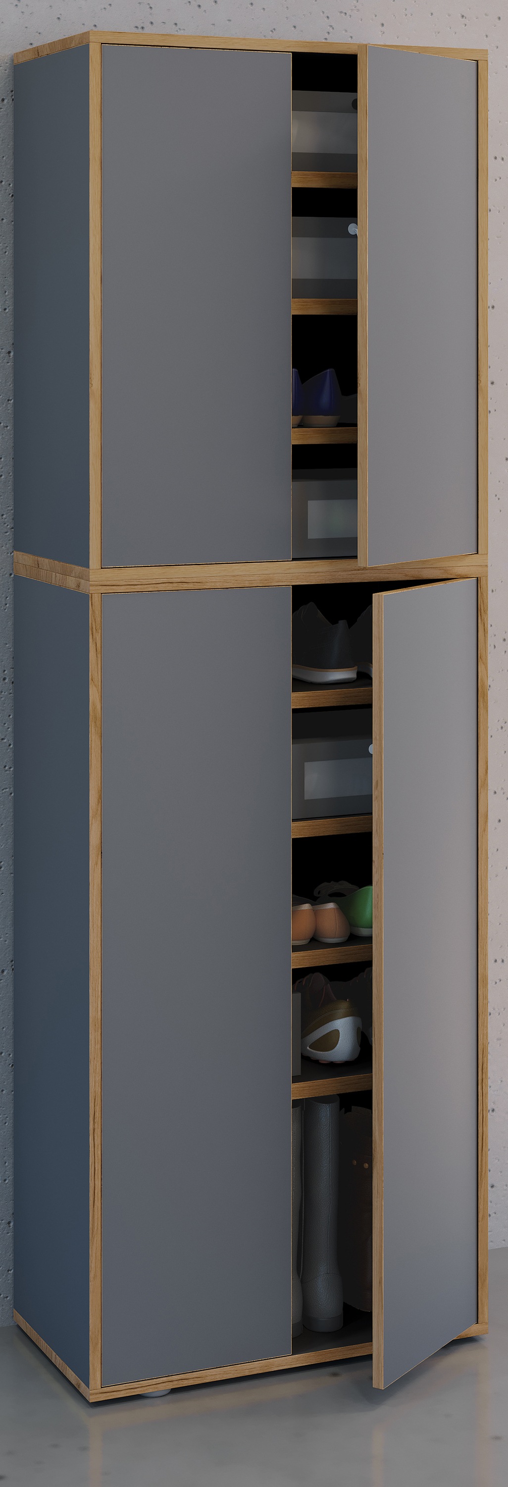 VCM Schuhschrank »XL Holz Großer Schuhschrank Schuhkommode Salia B60«