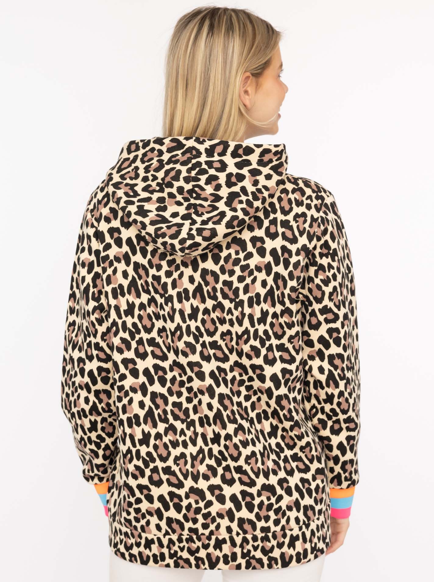 Zwillingsherz Kapuzensweatjacke »"Leo Neon Kante"«, neonfarbenen Bündchen und Zugbändern, mit Reißverschluss