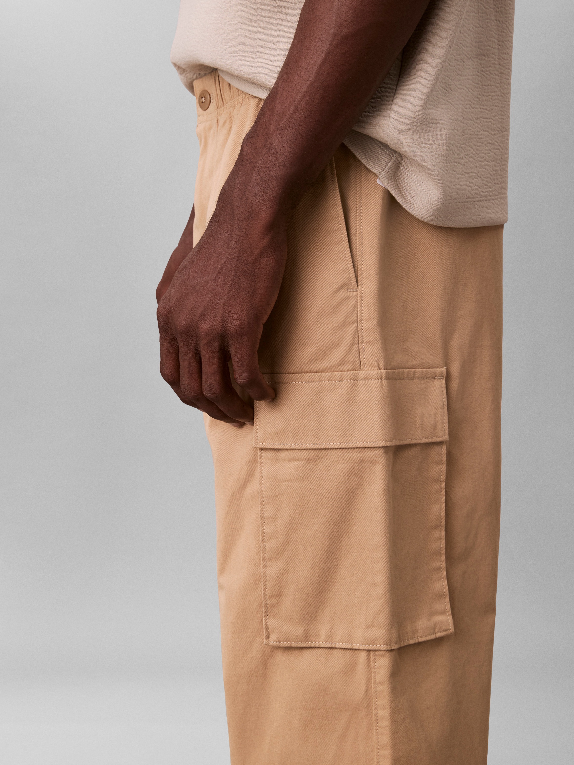 Calvin Klein Jeans Cargohose »CO PULL ON STRAIGHT CARGO PANT«  in Unifarbe