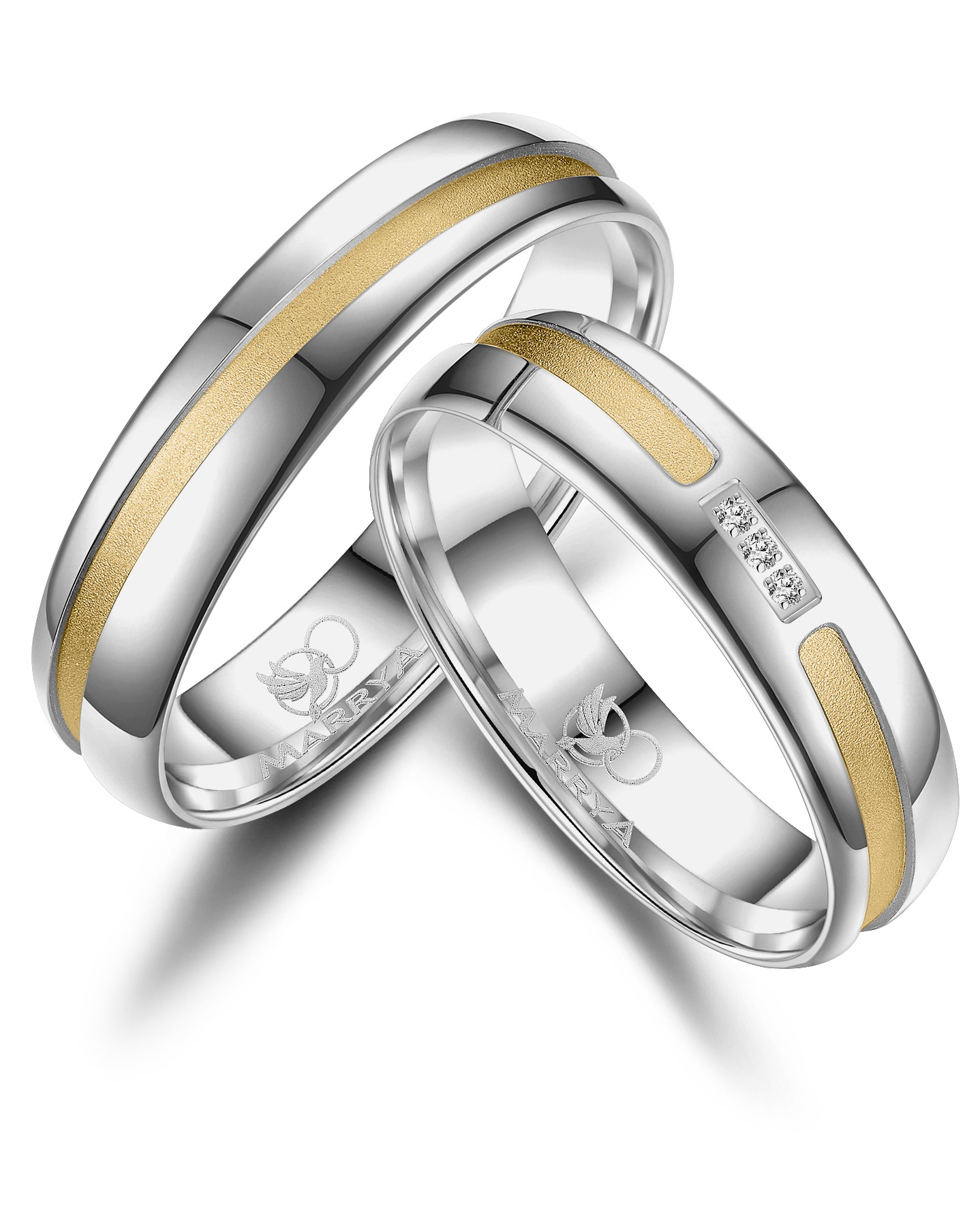 Marrya Partnerring »Silber Ringe Trauringe Eheringe Partnerringe«
