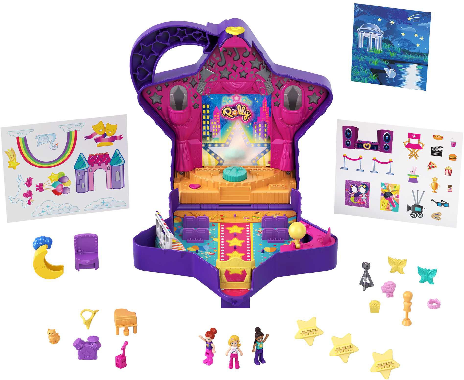 Mattel® Spielwelt »Polly Pocket - Talentshow Schatulle«, mit 3 Figuren inklusive Zubehör