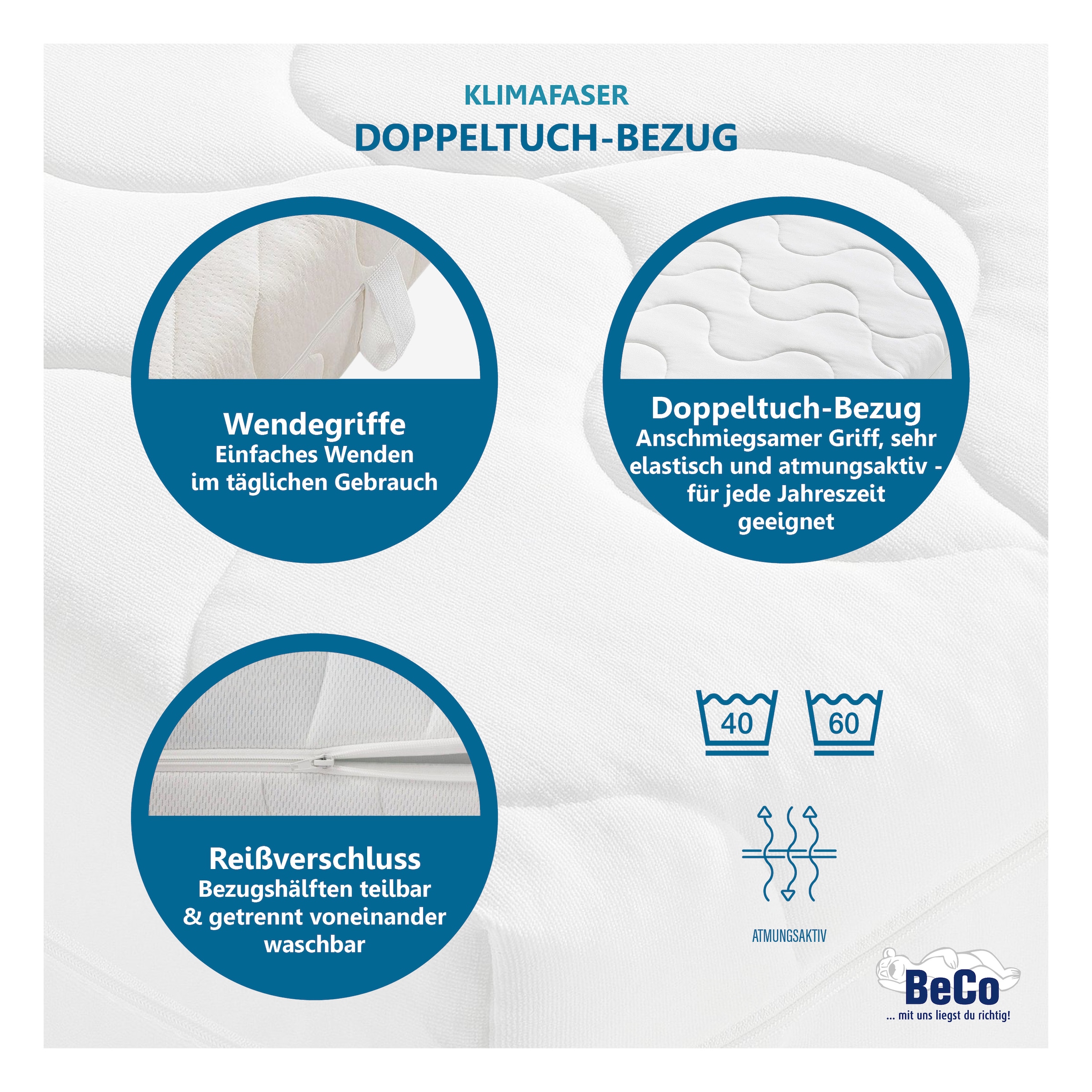 Beco Komfortschaummatratze »KS Luxus«, 27 cm hoch, Raumgewicht: 30 kg/m³, (1 St.), Wähle aus einem Polyester- oder einem natürlichen Baumwollbezug!