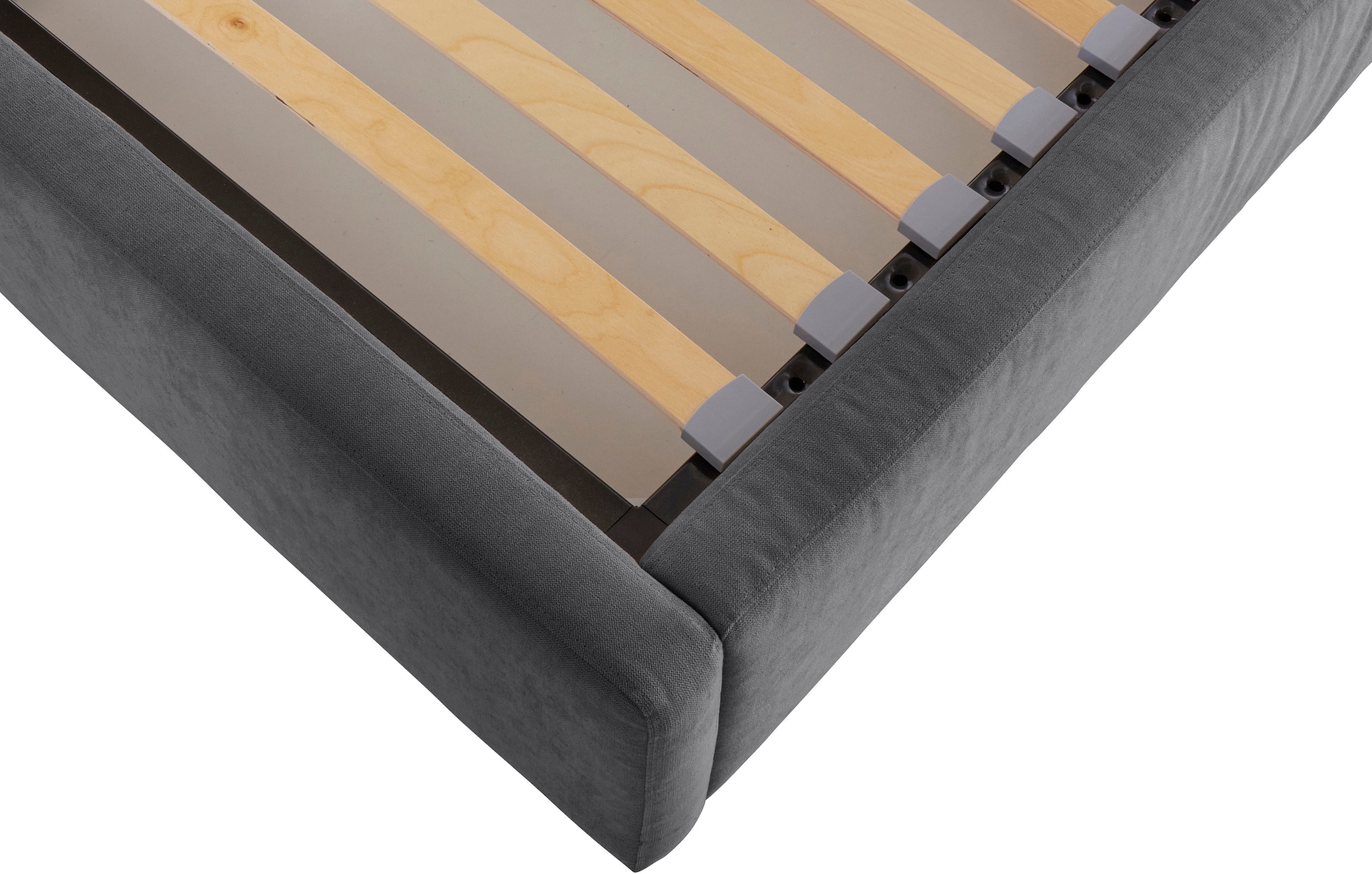 Leonique Polsterbett »Louanne« mit schöner Knopfheftung im Rückenteil, inkl. Bettkasten