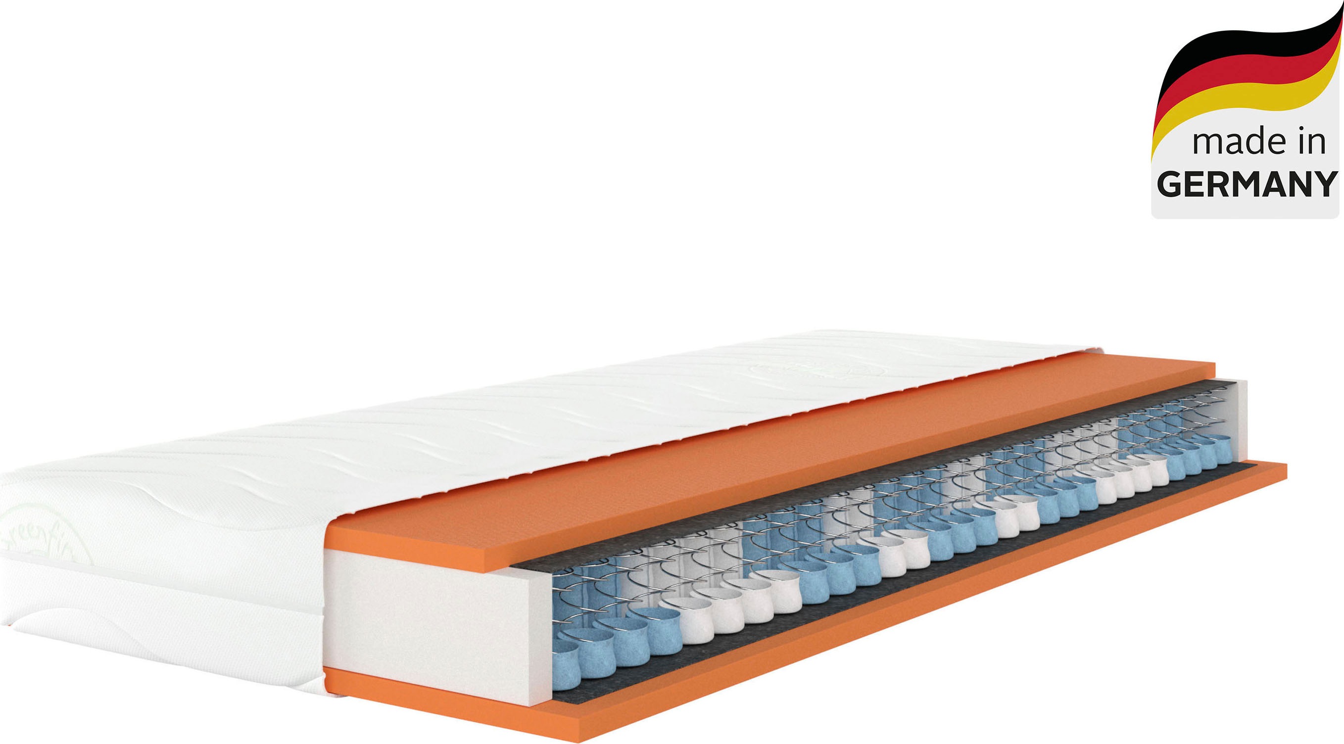 My Home Taschenfederkernmatratze »Diamond Greenfirst Comfort in weiß, Größe B/L: 180 cm x 200 cm