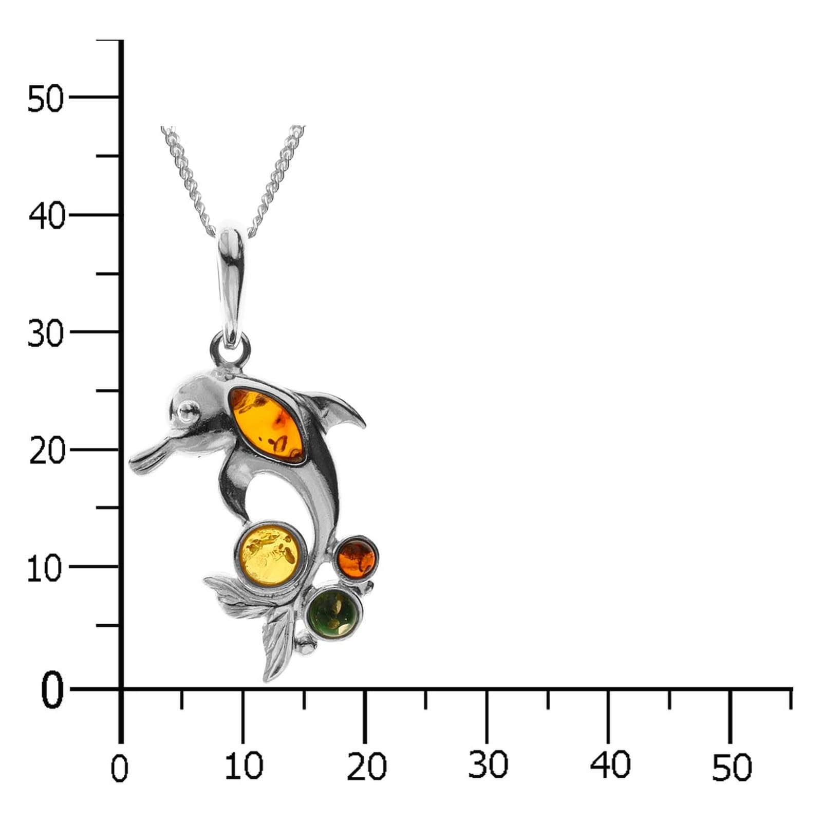 OSTSEE-SCHMUCK Kette mit Anhänger »- Delphin - Silber 925/000 - Bernstein«