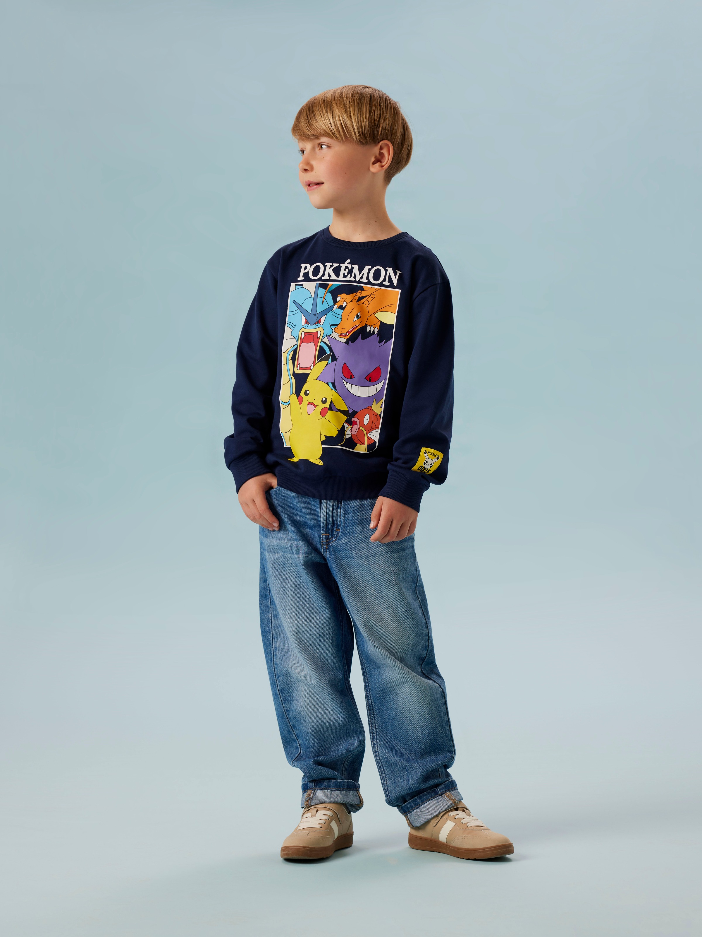 Name It Sweatshirt »NKMJOBI POKEMON NREG SWEAT BRU BOX SKY«
