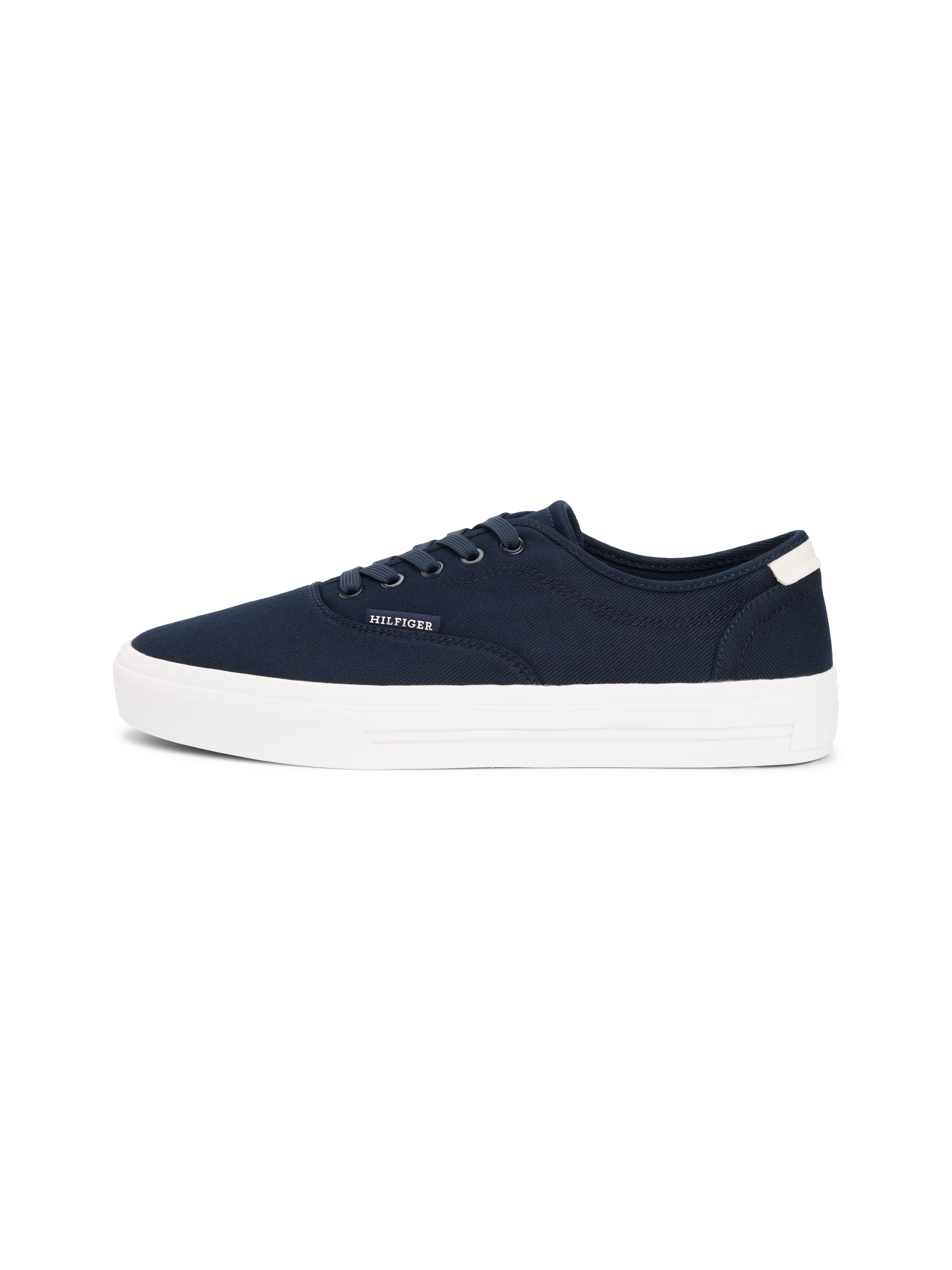 Tommy Hilfiger Sneaker »TH VULC CUP CVS«  Freizeitschuh, Halbschuh, Schnürschuh mit Kontrastbesatz an der Ferse