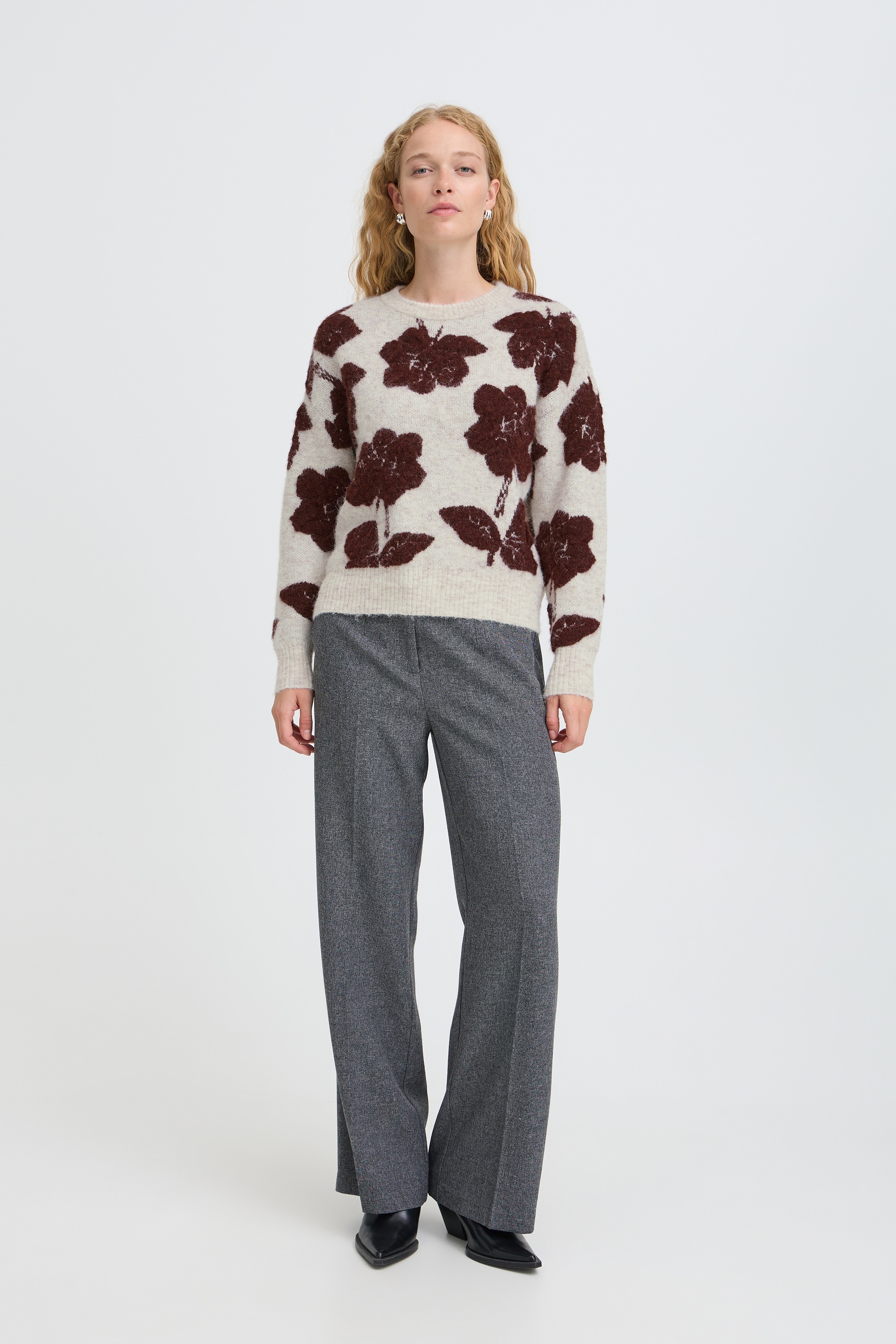 b.young Strickpullover »Damen Strickpullover langarm BYMANDA«