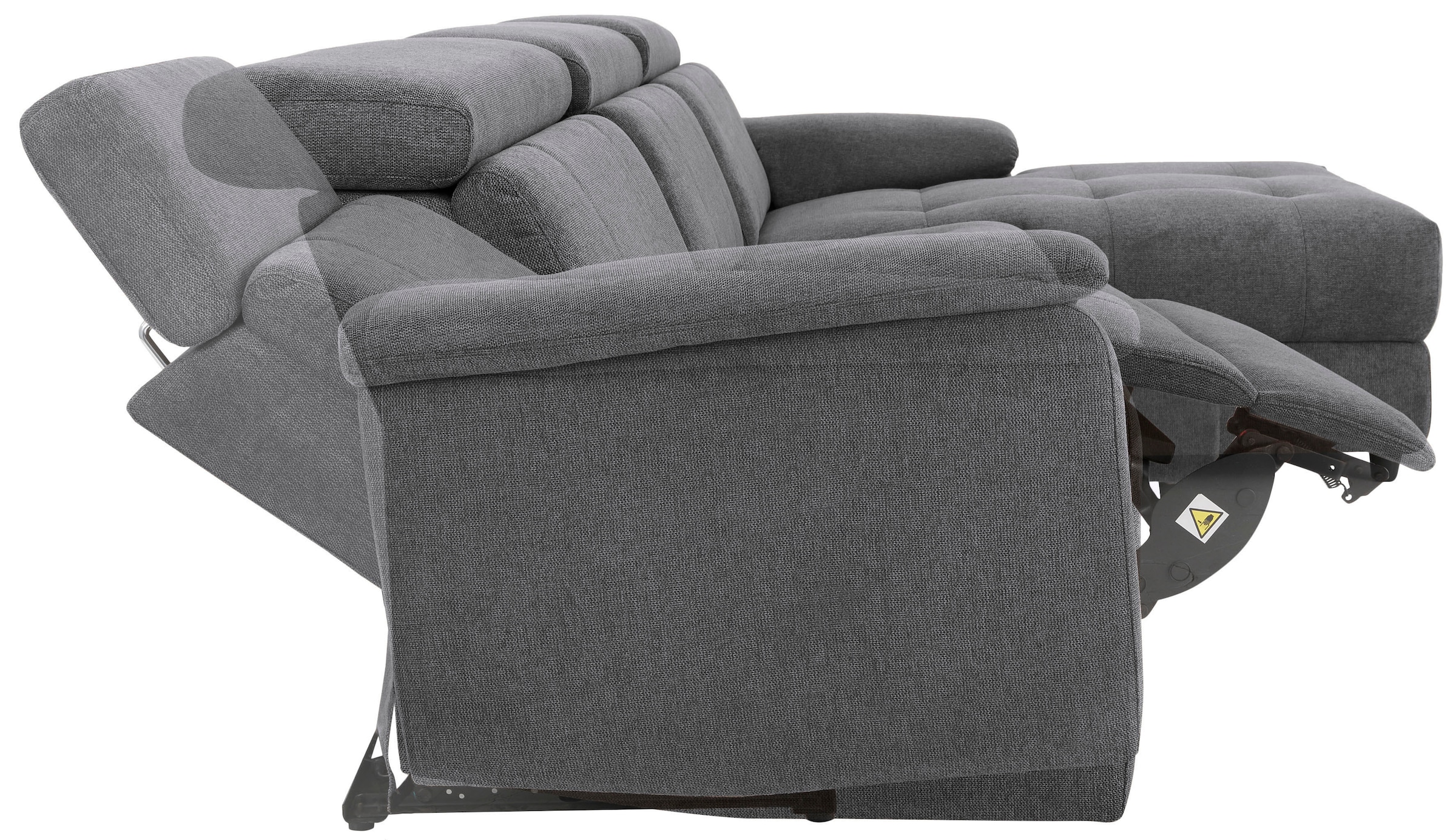 Home affaire Ecksofa »Binado, L-Form,« mit manueller oder elektrischer Relaxfunktion mit USB-Anschluss