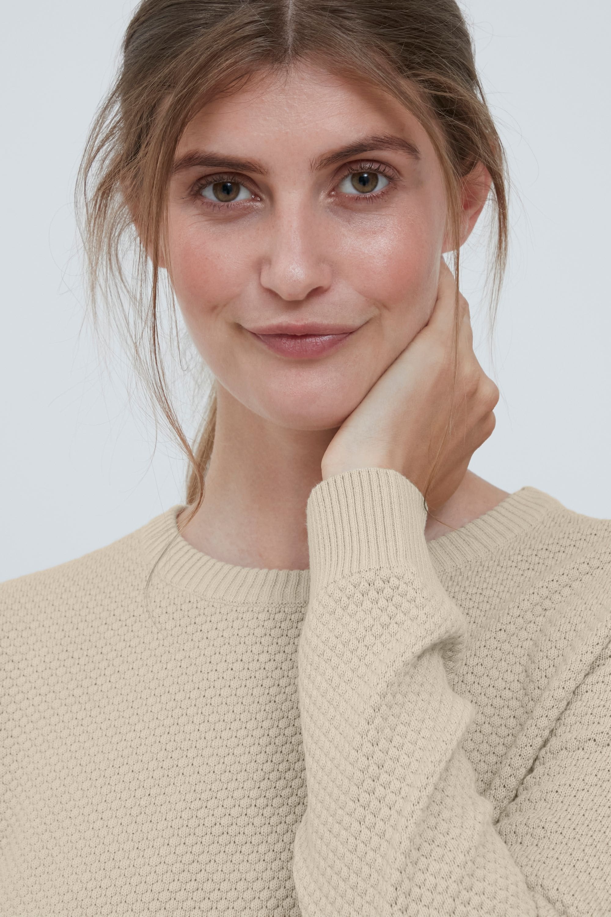 OXMO Strickfleece-Pullover »Strickpullover OXSarah«