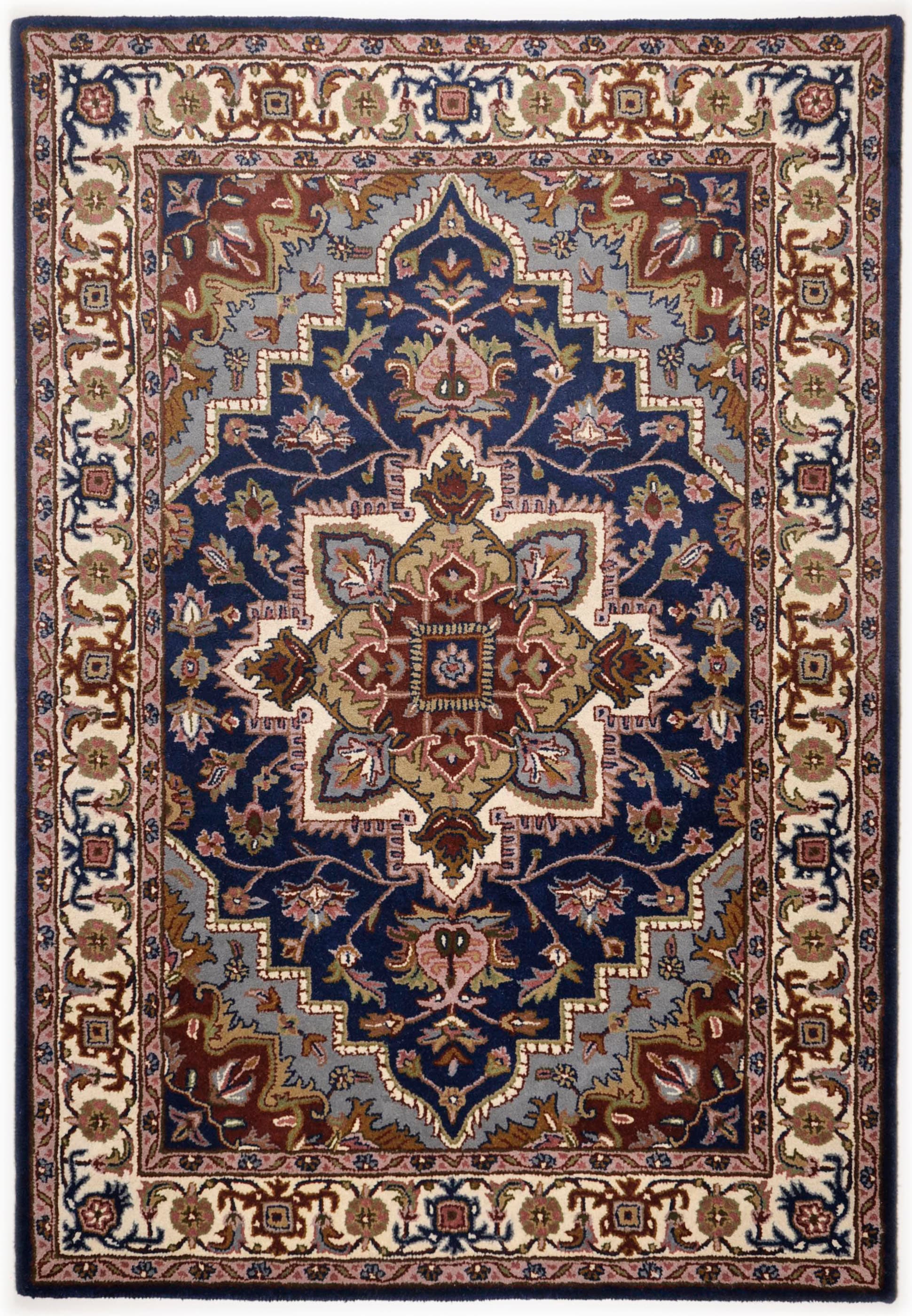 THEKO Wollteppich »Royal Heriz«, rechteckig, 14 mm Höhe, reine Wolle, Orient-Optik, ideal im Wohnzimmer & Schlafzimmer