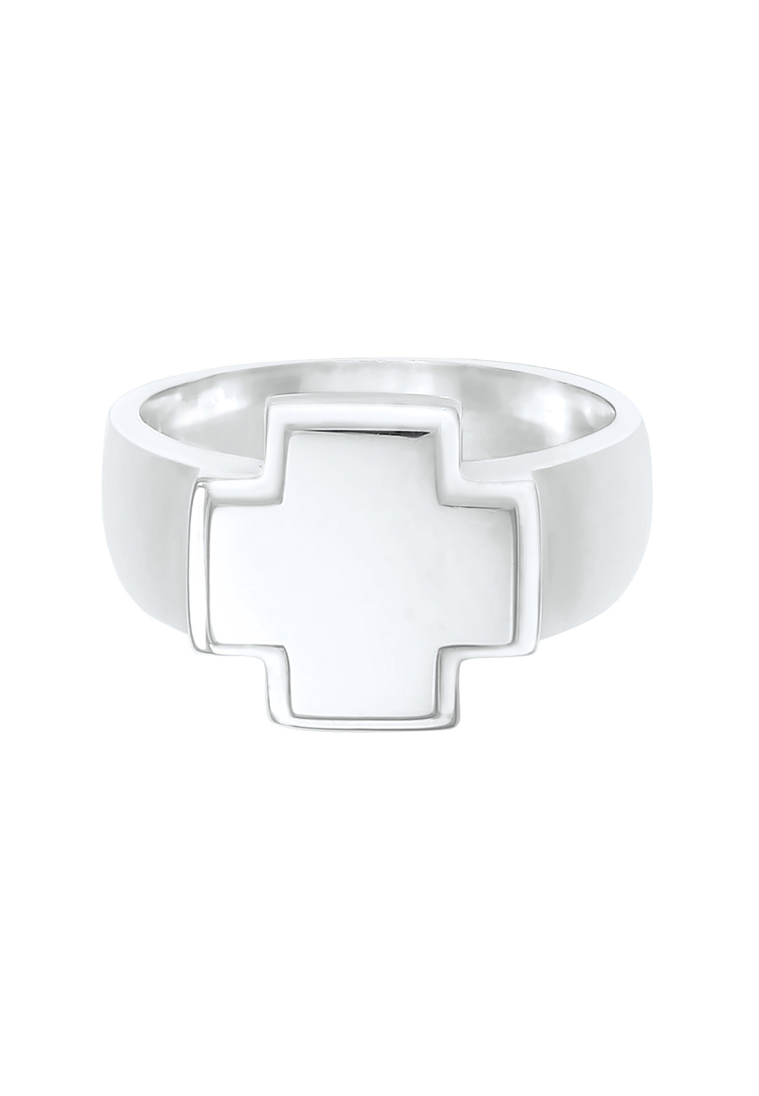 Kuzzoi Silberring »Ring Herren Siegelring Bandring Kreuz 925 Silber«