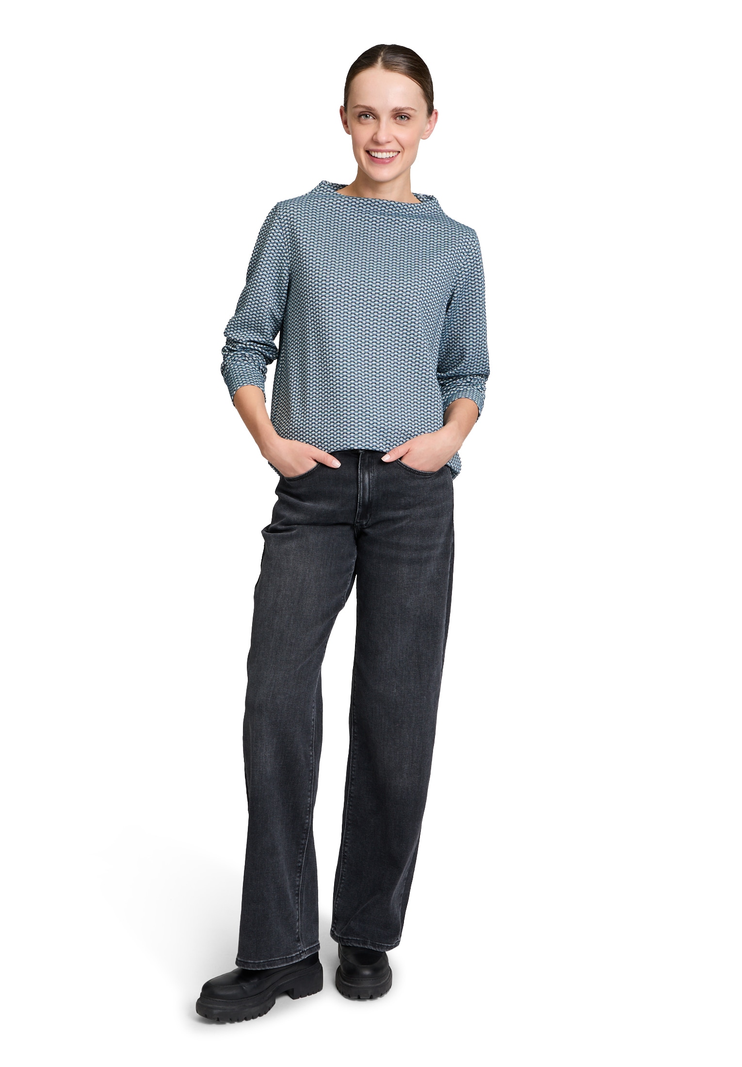 Betty&Co Langarmshirt »Strukturshirt mit Turtle Neck«