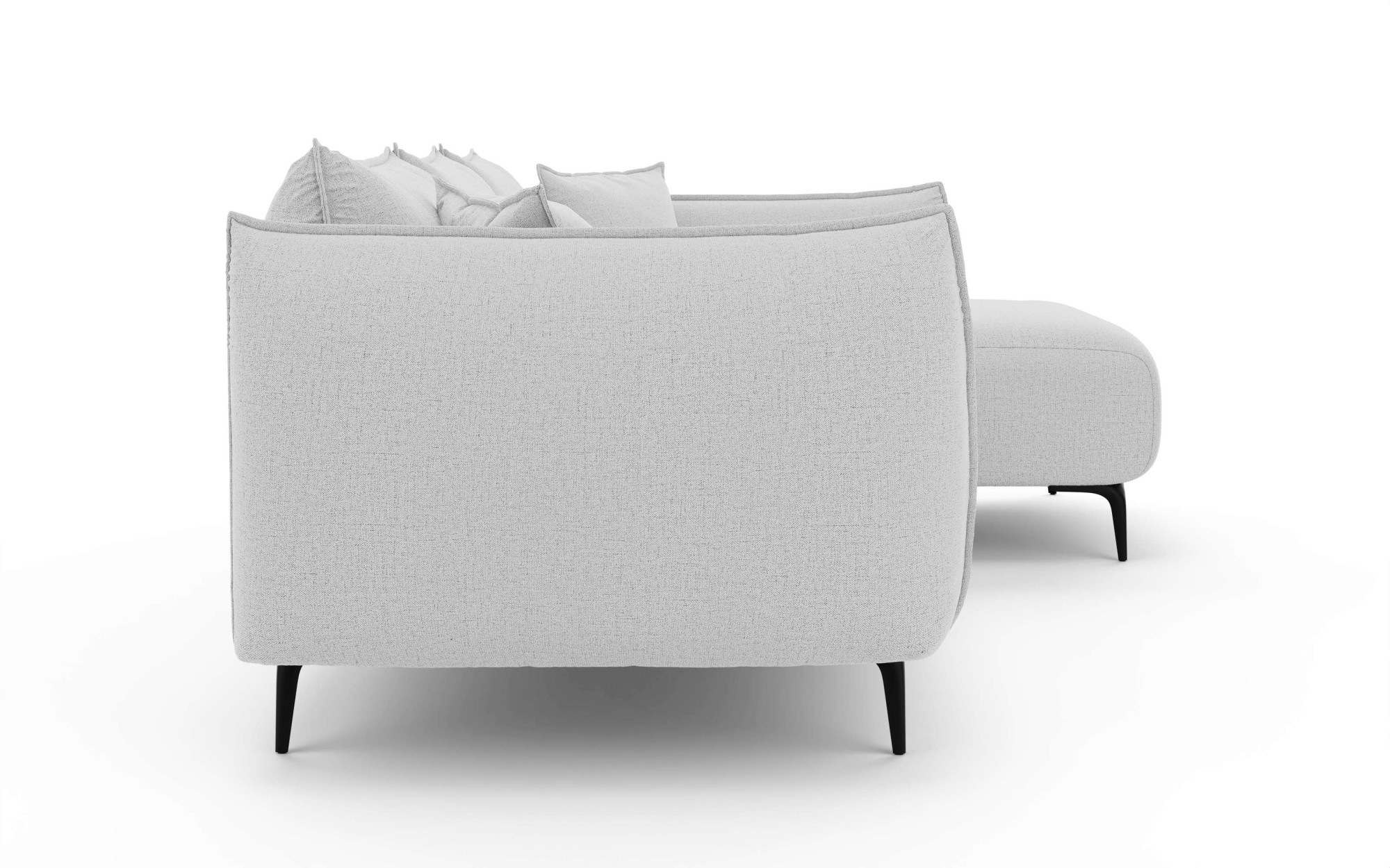 LeGer Home by Lena Gercke Ecksofa »Adelita mit Ottomane links oder rechts bestellbar, B/H/T 270/97/168«, L-Form mit Wellenunterfederung, enthält 2 Zierkissen